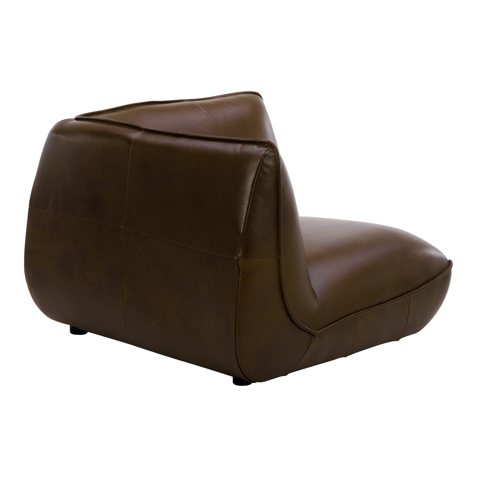 Zeppelin Leather Corner Chair Toasted Hickory - Central Designs