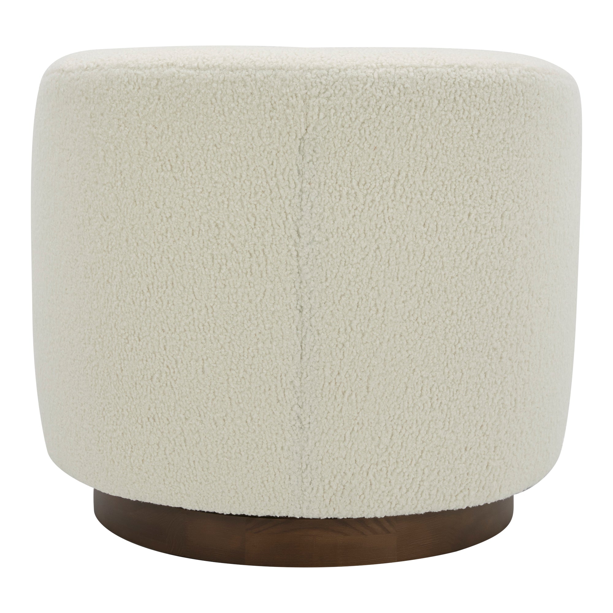 Oscy Swivel Chair Faux Shearling White - Central Designs