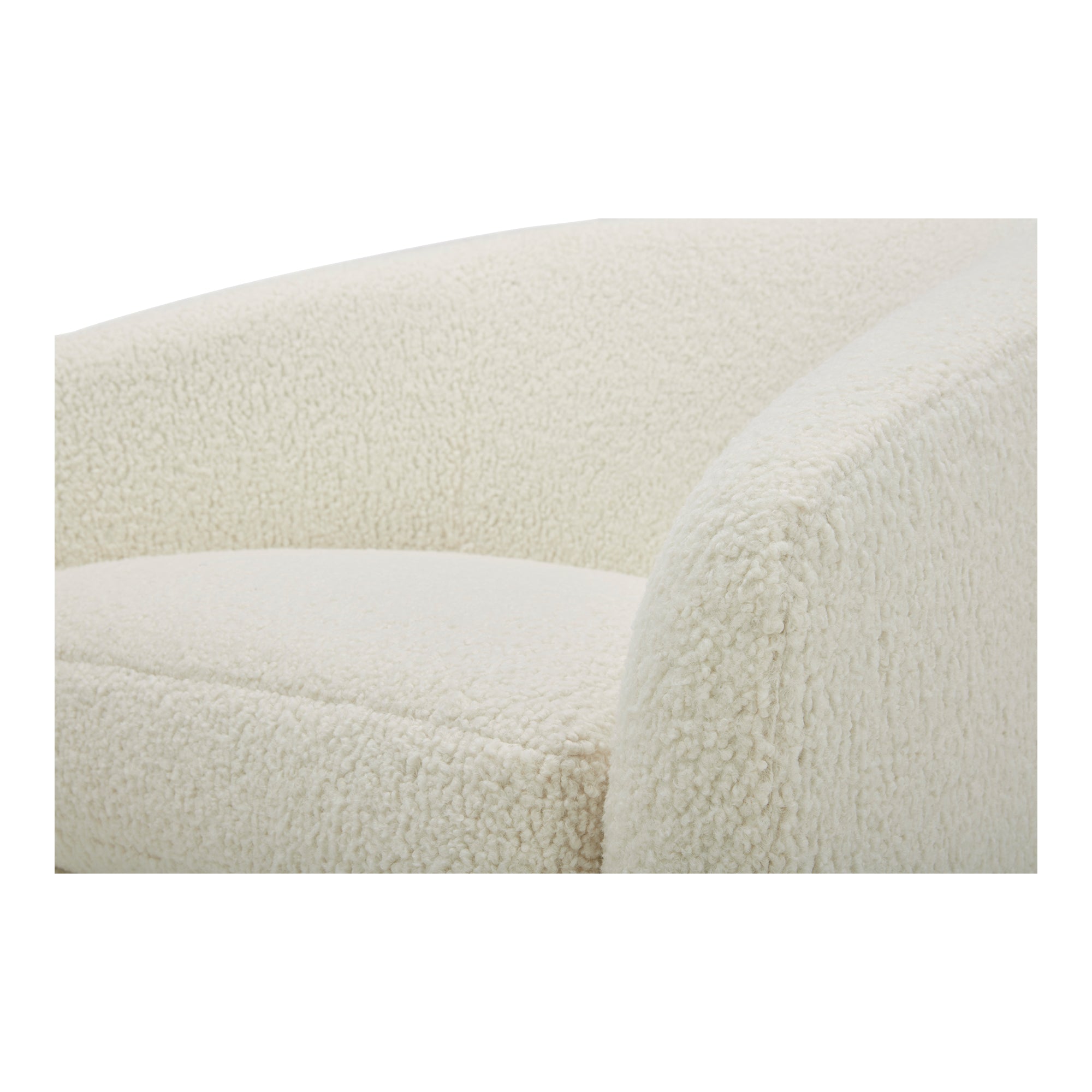 Oscy Swivel Chair Faux Shearling White - Central Designs