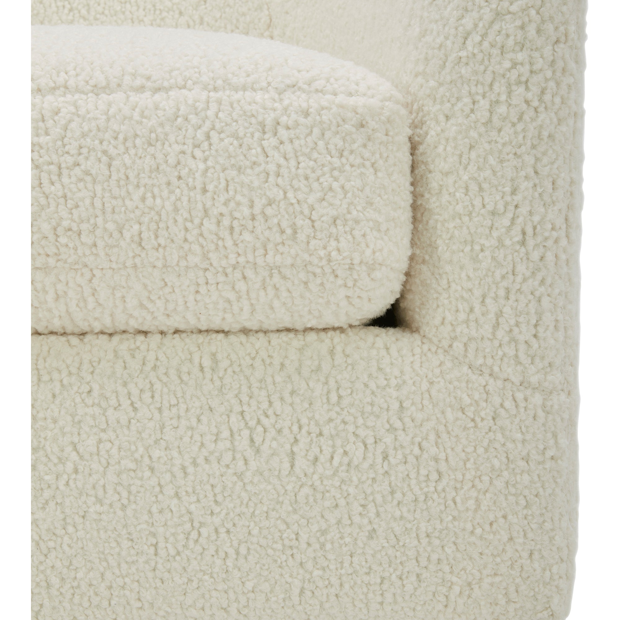 Oscy Swivel Chair Faux Shearling White - Central Designs