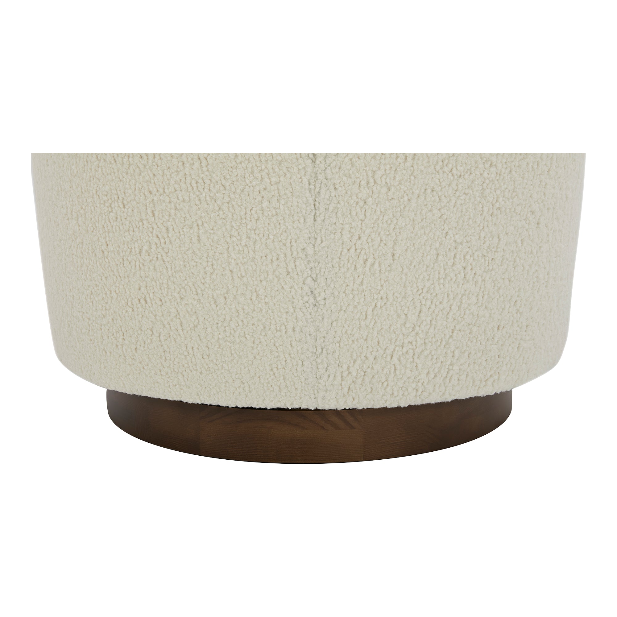 Oscy Swivel Chair Faux Shearling White - Central Designs