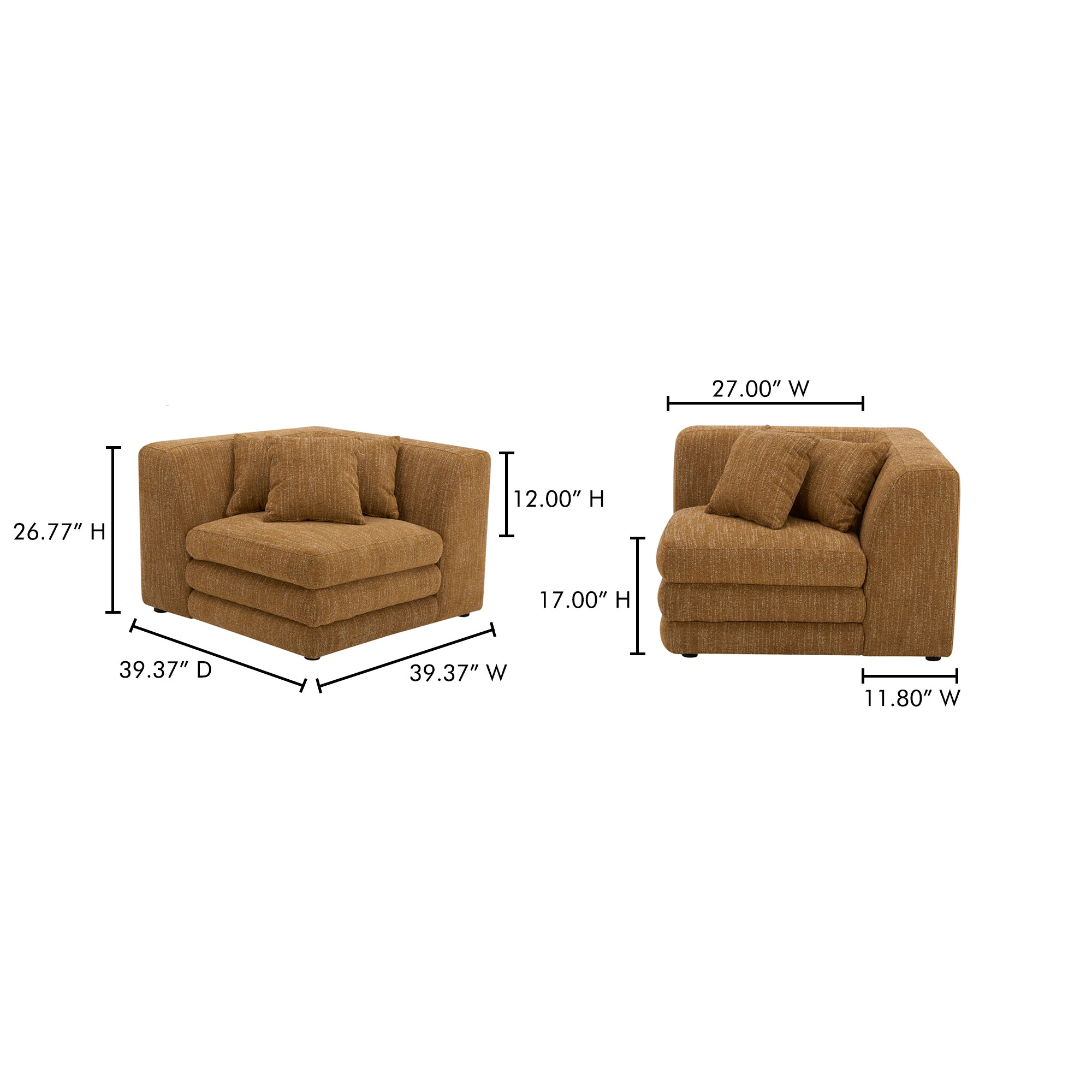 Lowtide Corner Chair Amber Glow - Central Designs