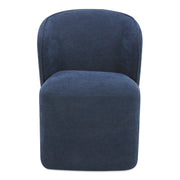 Larson Rolling Dining Chair Navy Blue