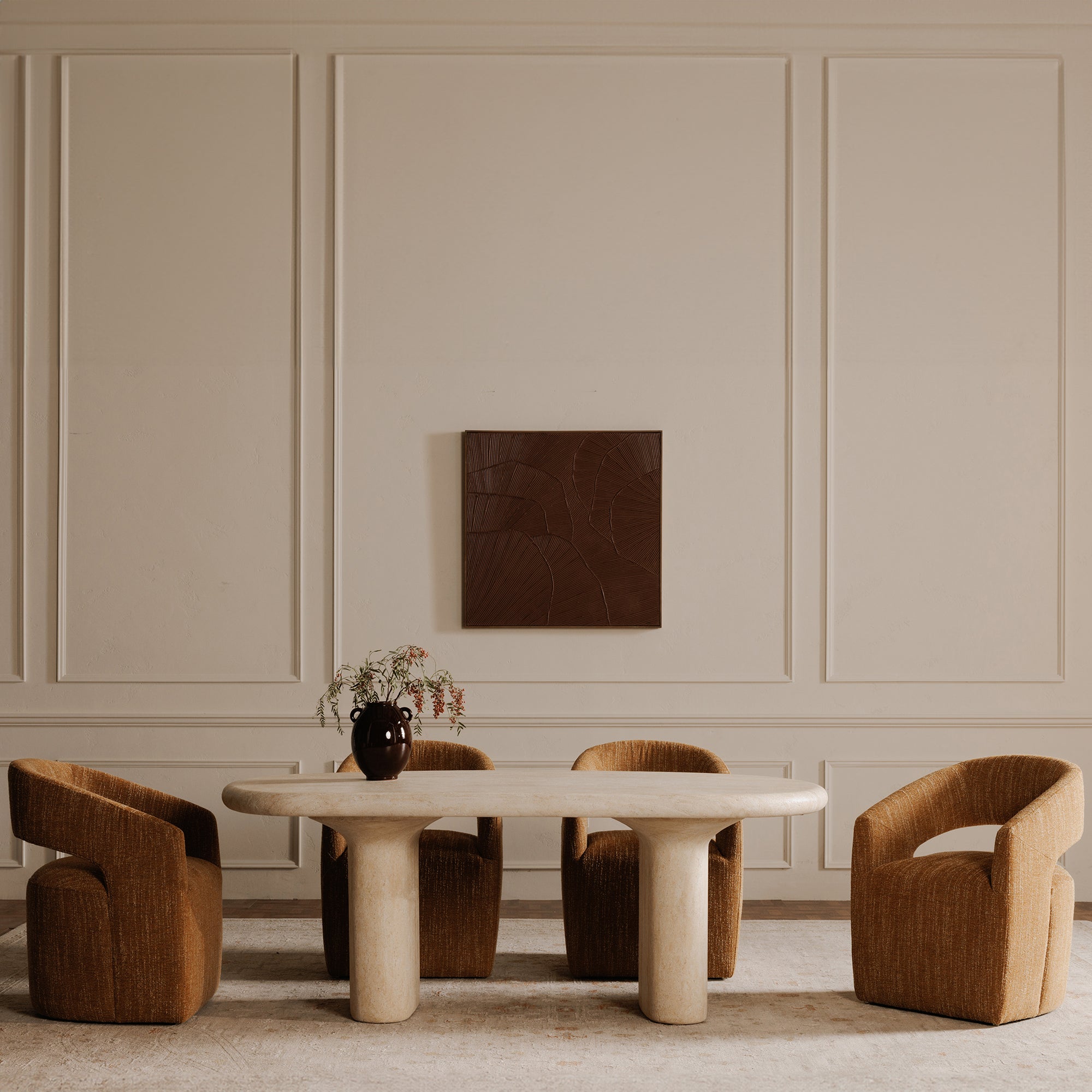 Barrow Rolling Dining Chair
  Amber Glow