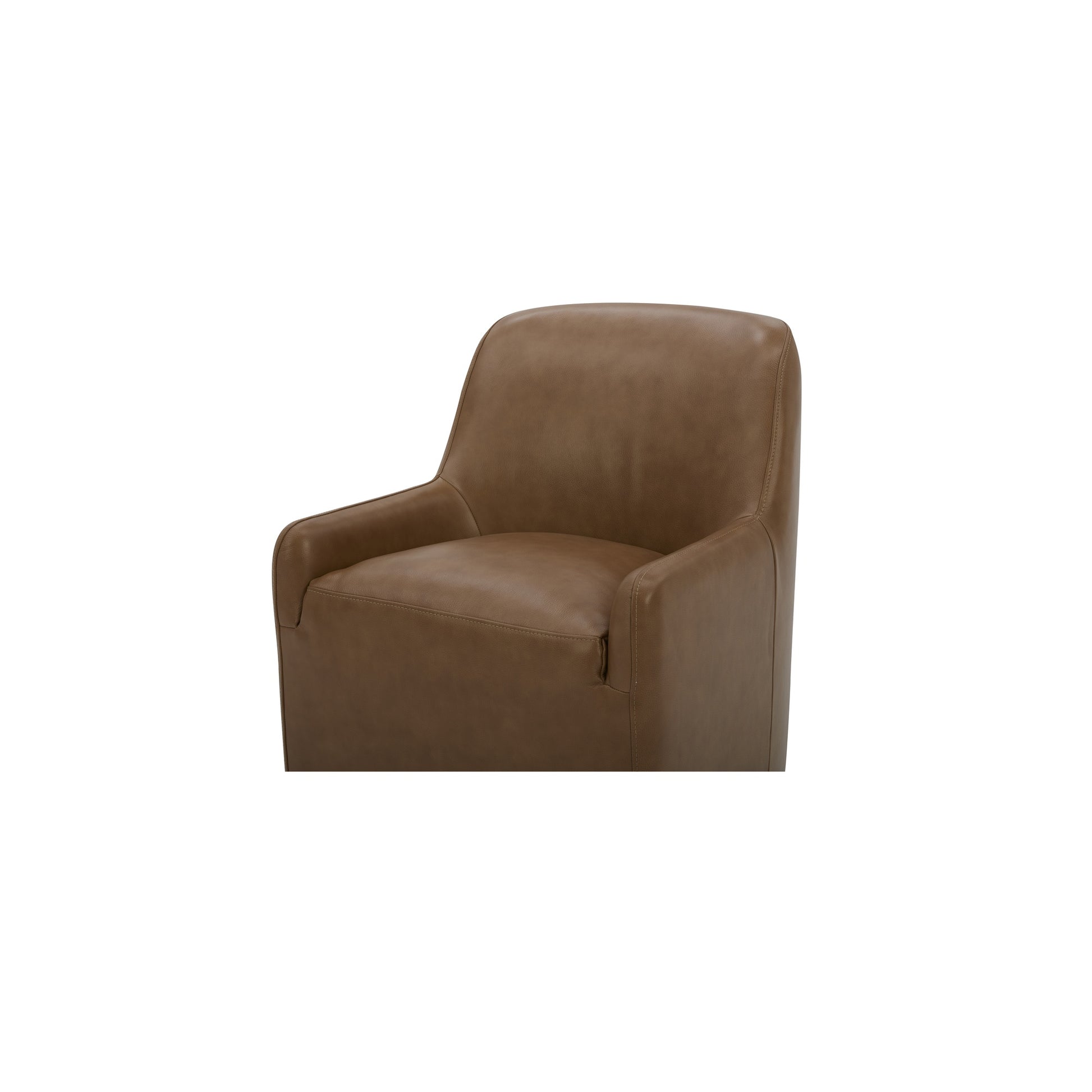 Maisie Rolling Dining Chair Tan Leather - Central Designs