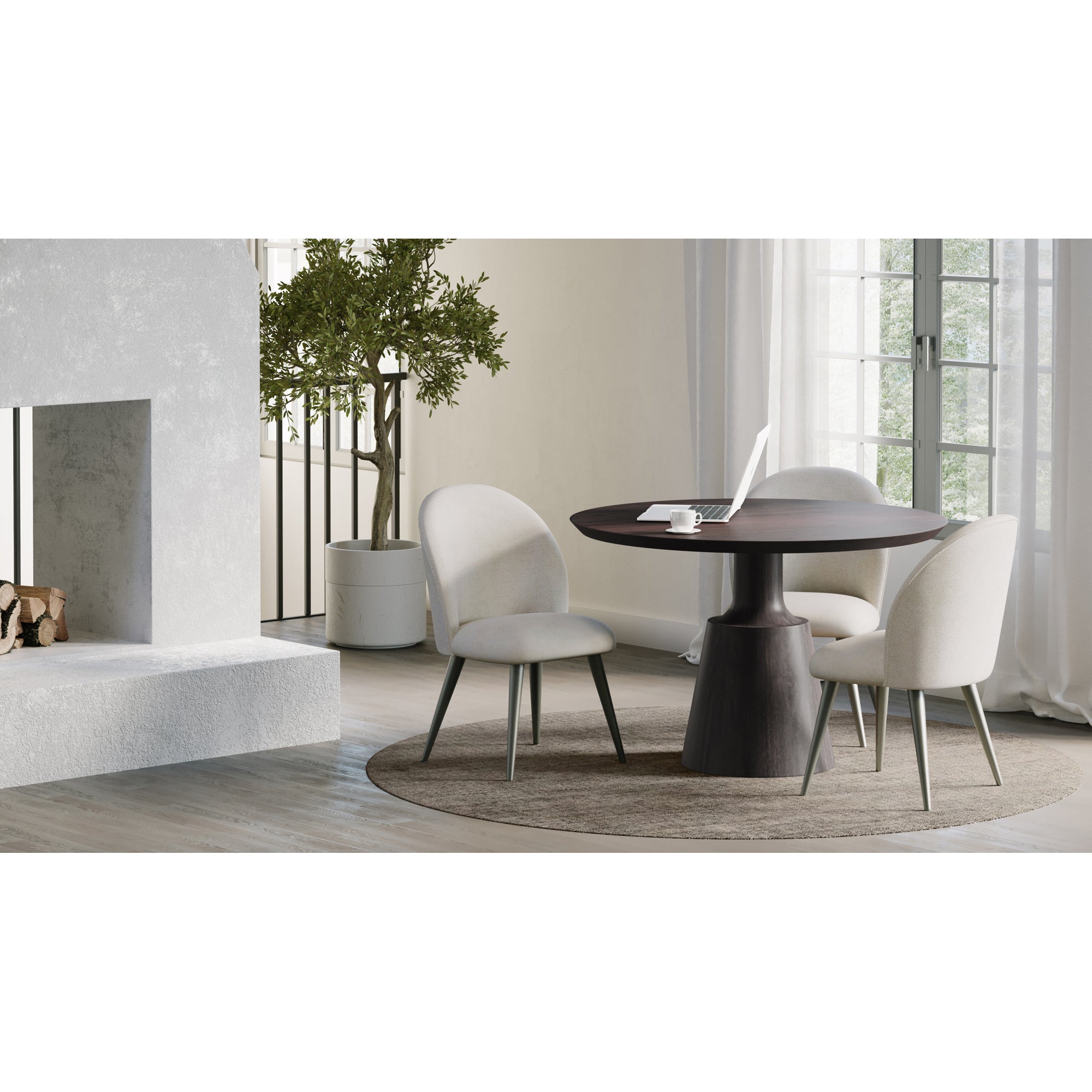 Myron Dining Table Dark Brown