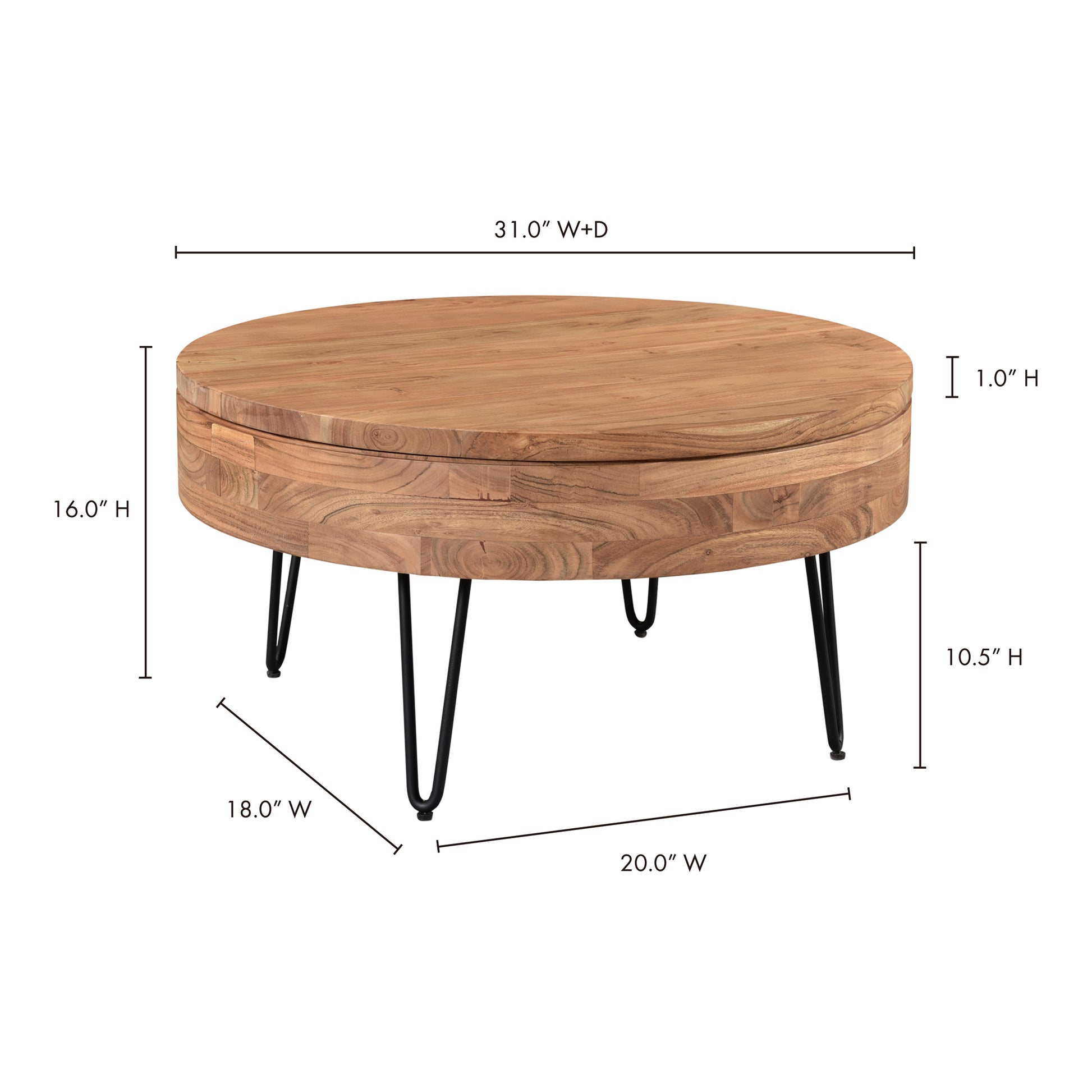 Privado Storage Coffee Table Natural - Central Designs