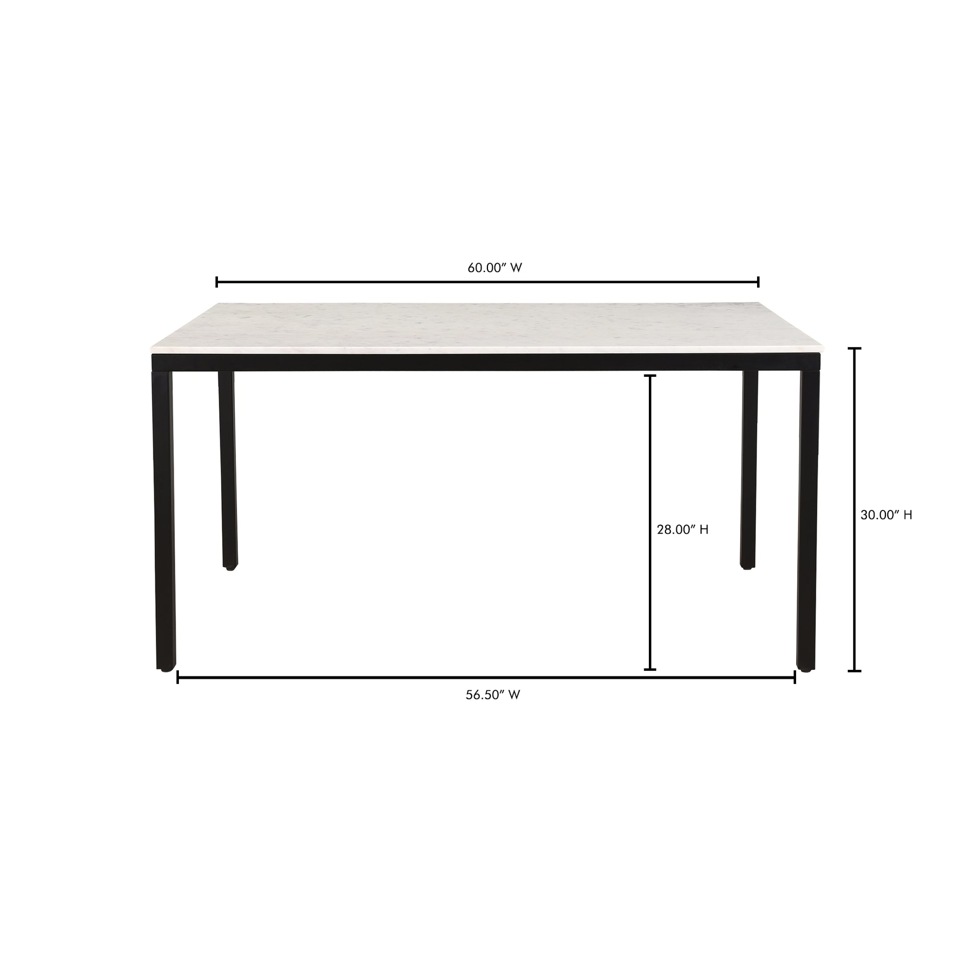 Parson Marble Small Dining Table White - Central Designs