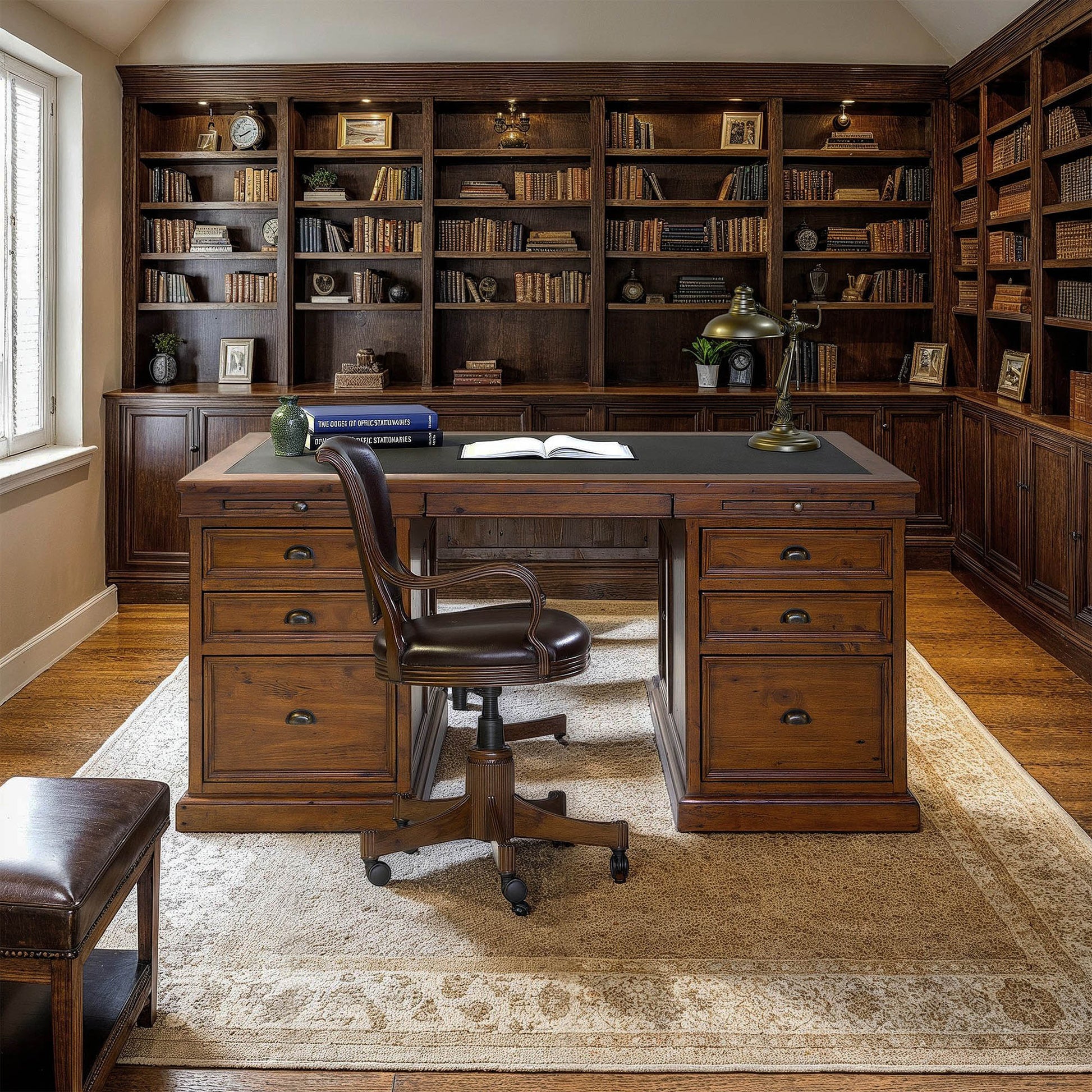 Lifestyle Double Desk - African Dusk - Central Designs