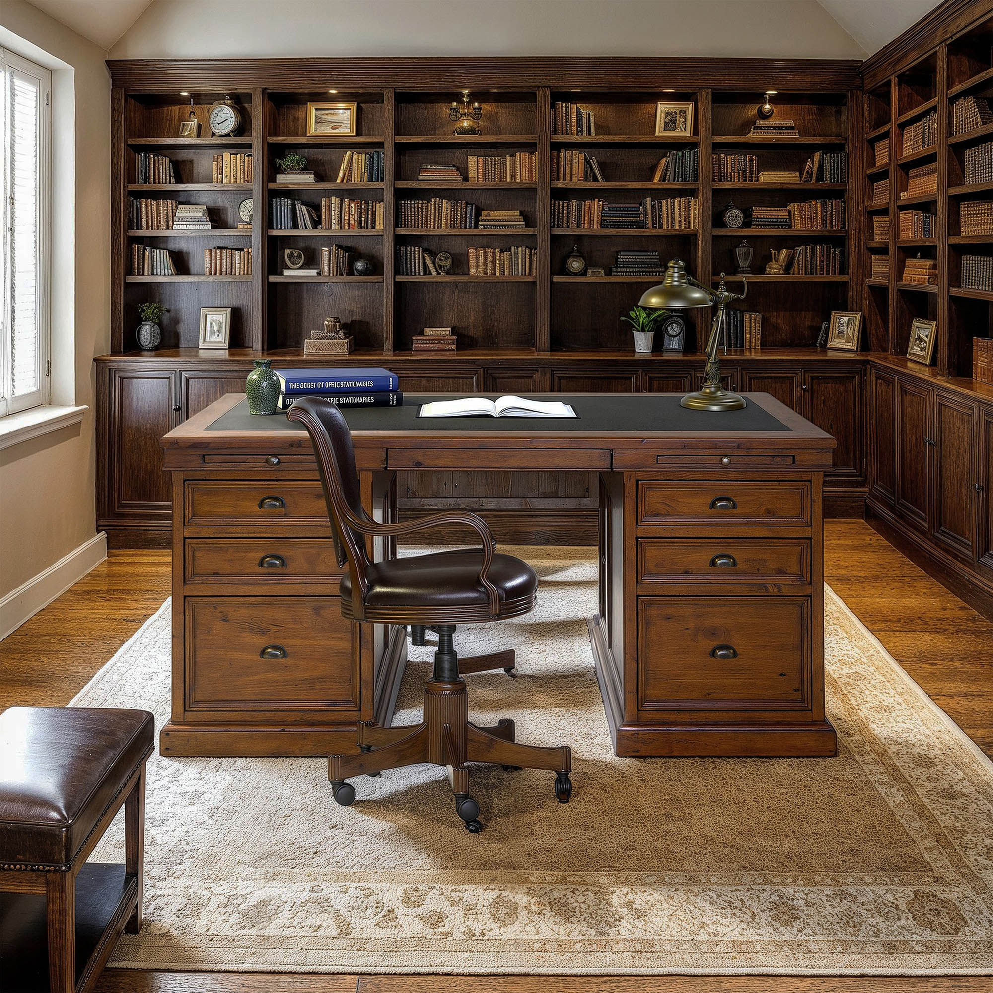 Lifestyle Double Desk - African Dusk - Central Designs