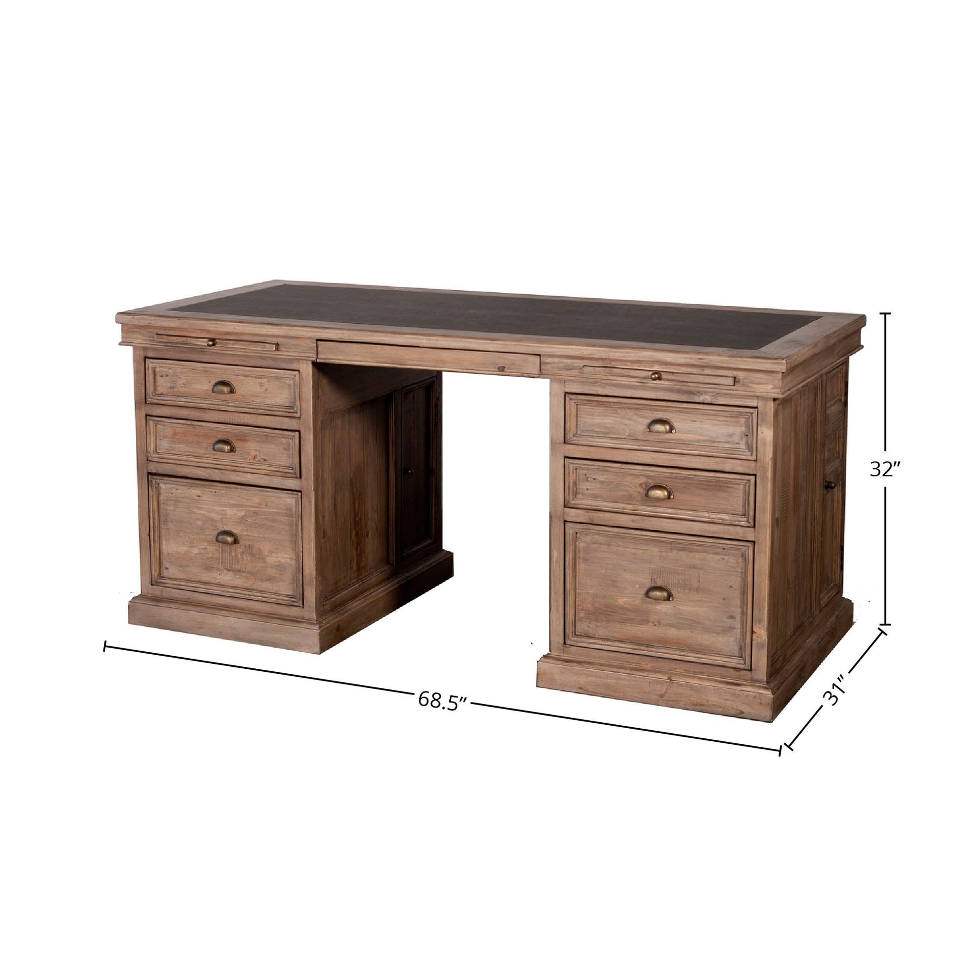 Lifestyle Double Desk - Sundried - Central Designs