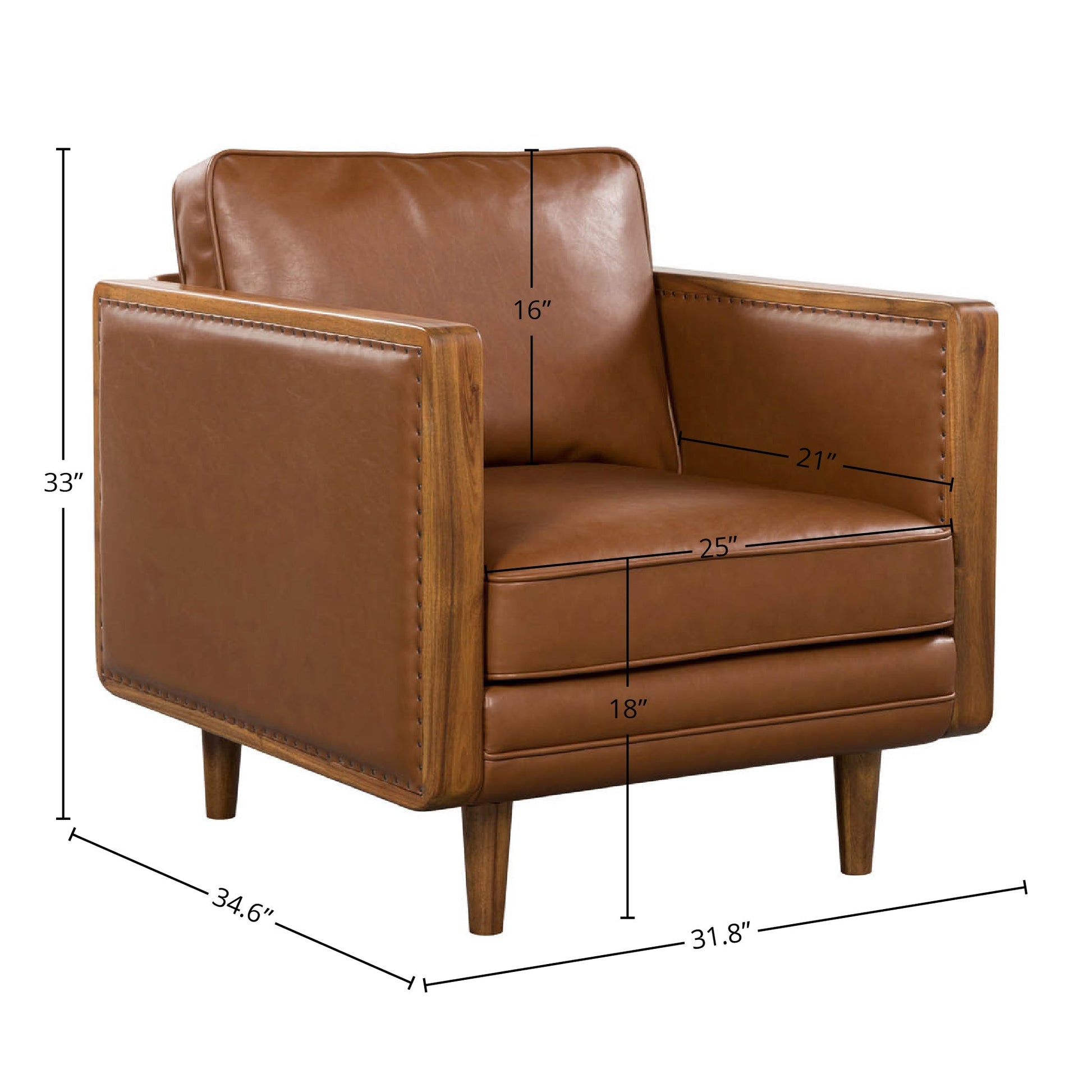 Las Vegas Mandalay Club Chair - Vegan Nut - Central Designs