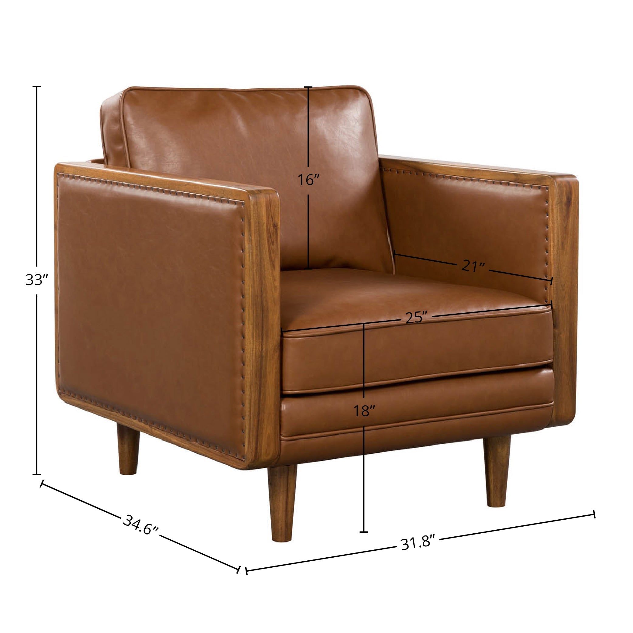 Las Vegas Mandalay Club Chair - Vegan Nut - Central Designs