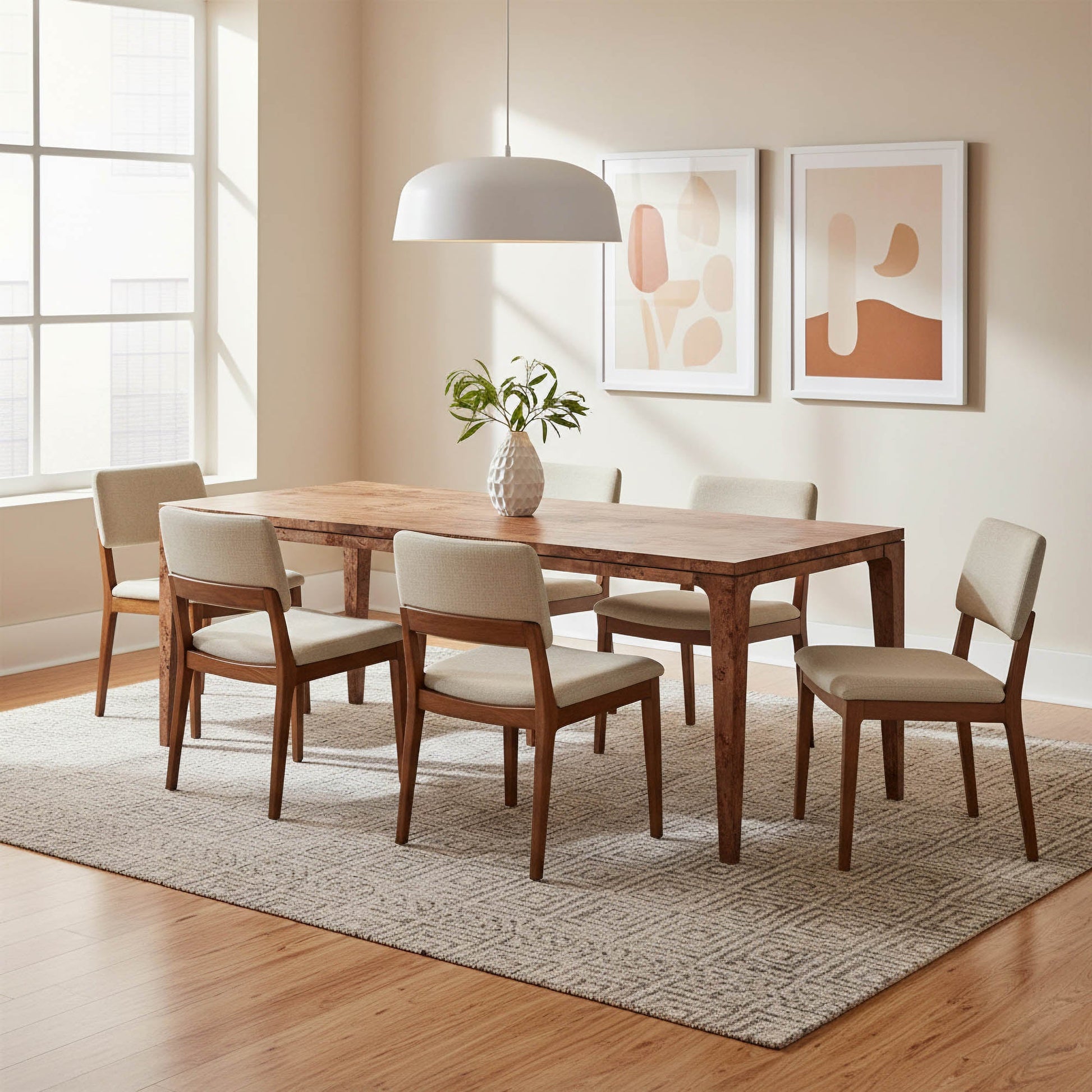 Mappa Large Dining Table - Dark Burl - Central Designs