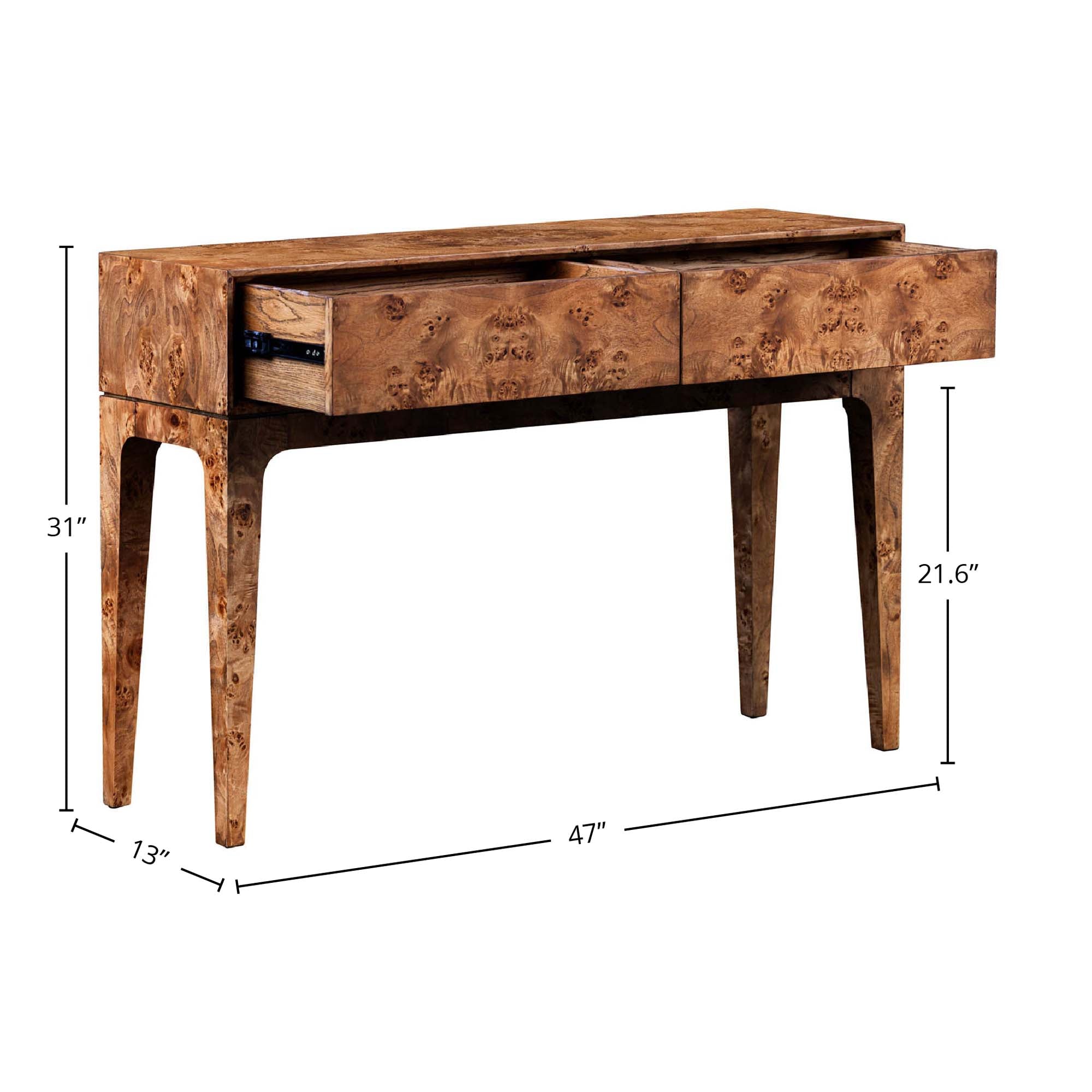 Mappa Console Table - Dark Burl - Central Designs