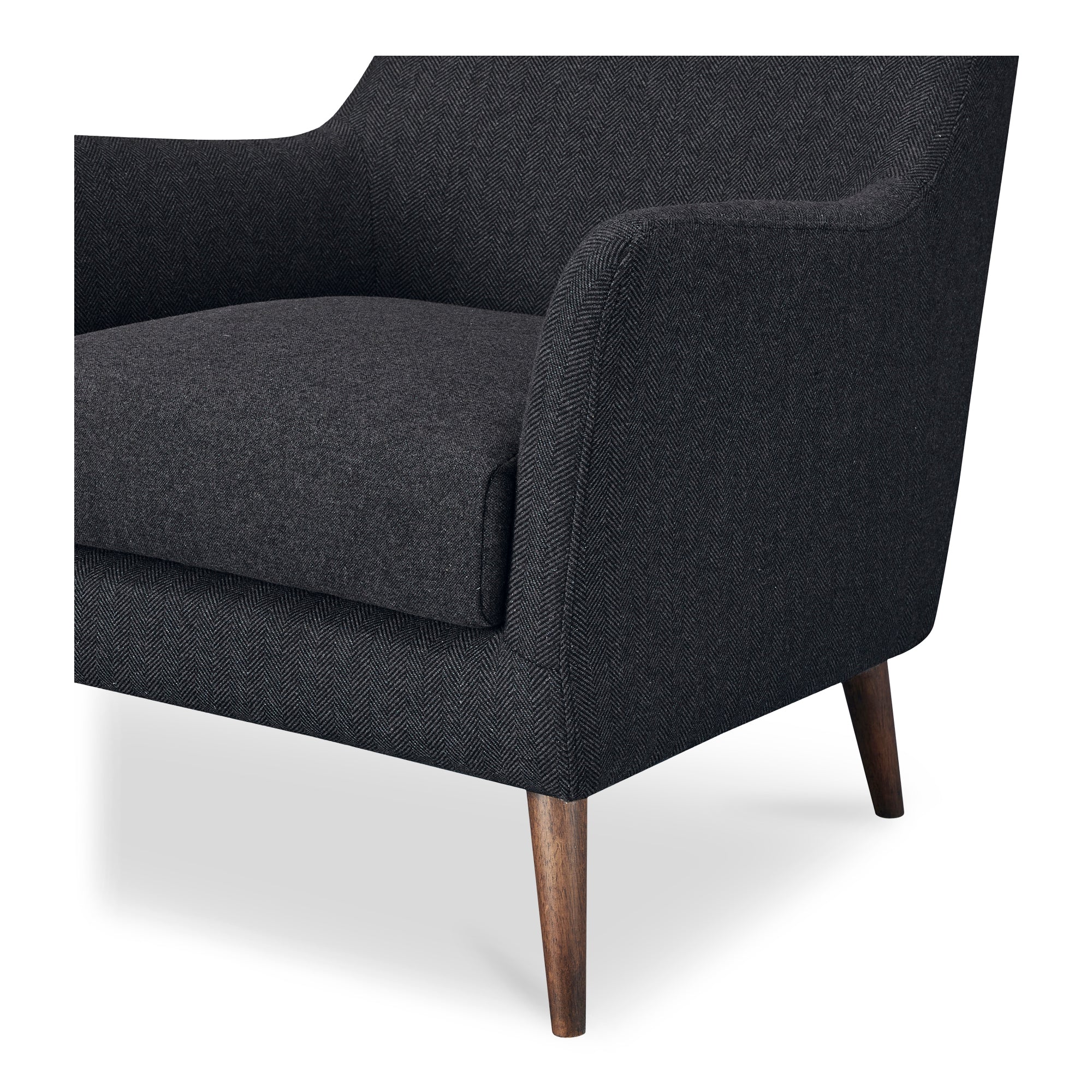Fisher Armchair Wool Blend Charcoal