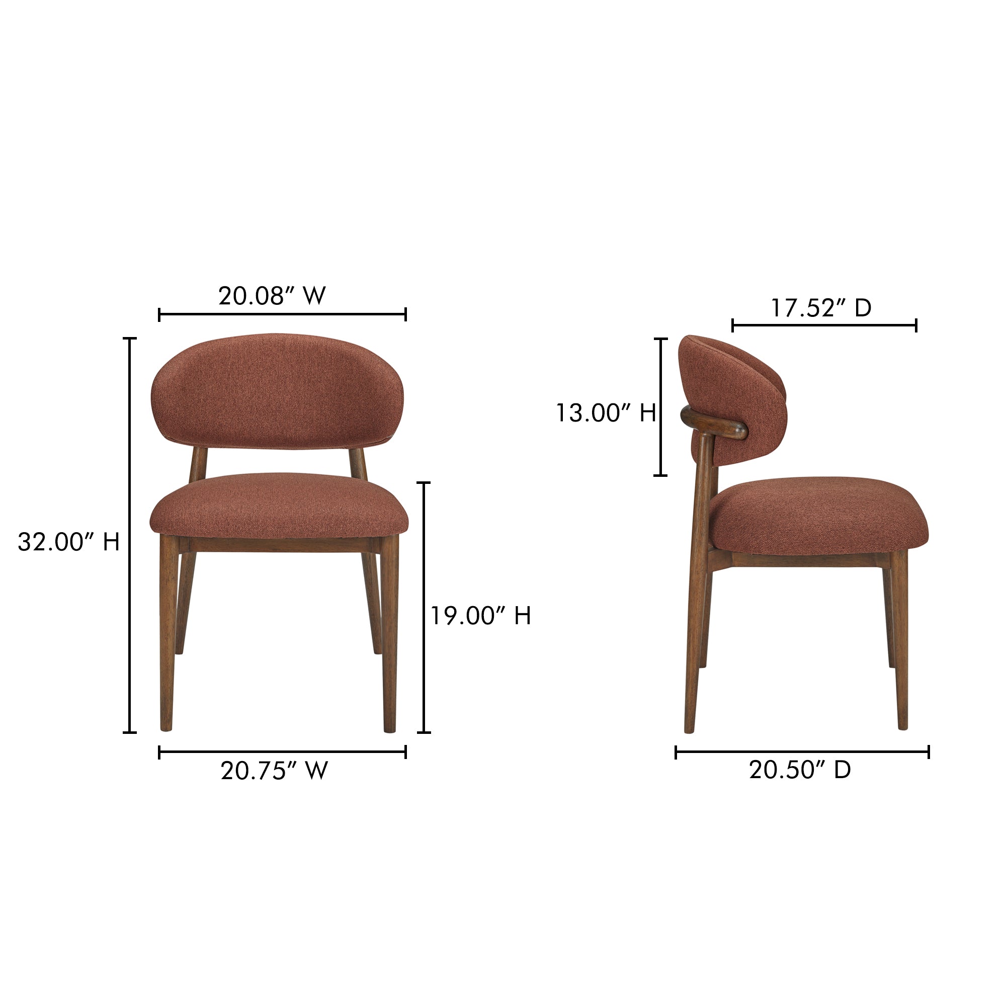 Ellie Dining Chair Rust - Central Designs