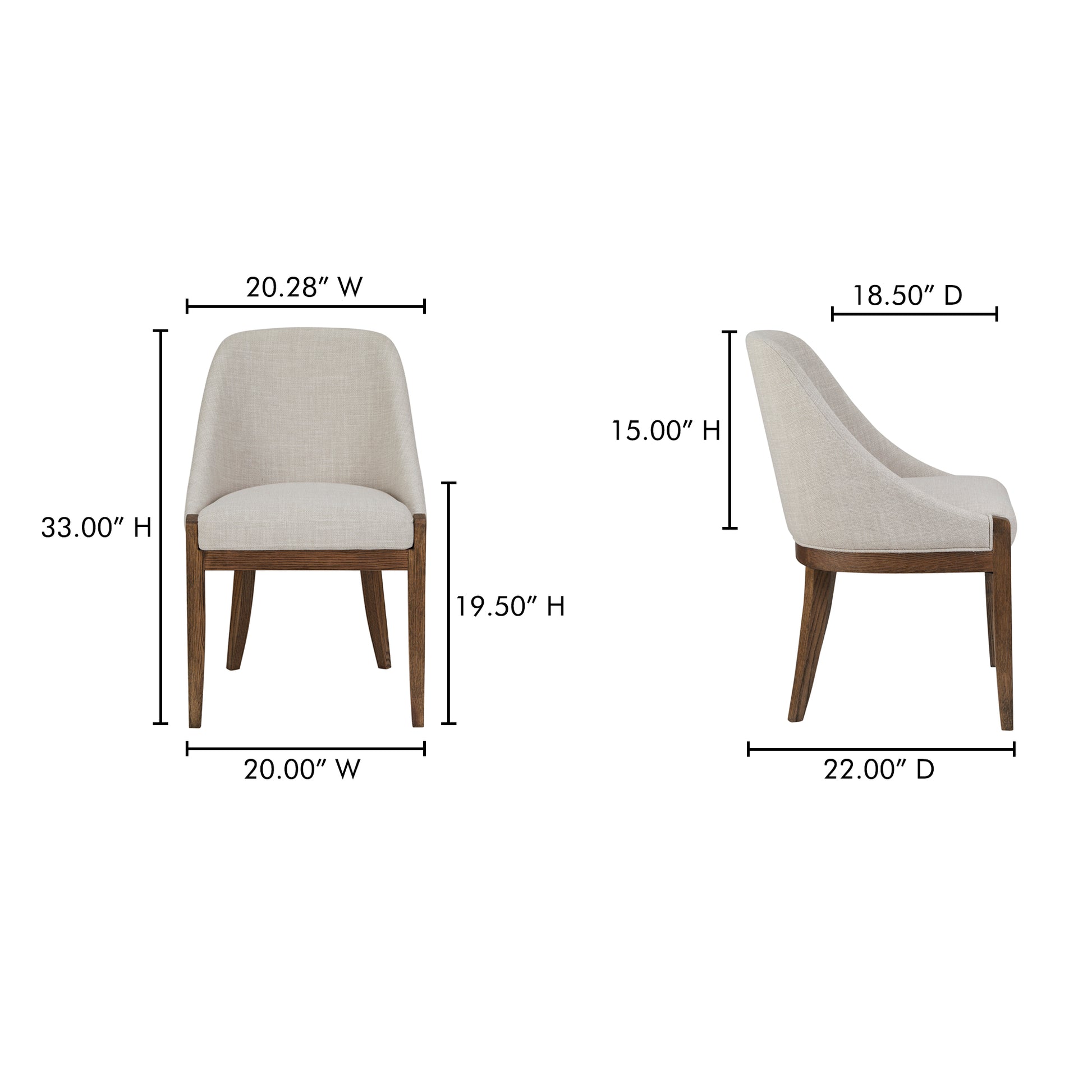 Edward Dining Chair Heather Beige - Central Designs