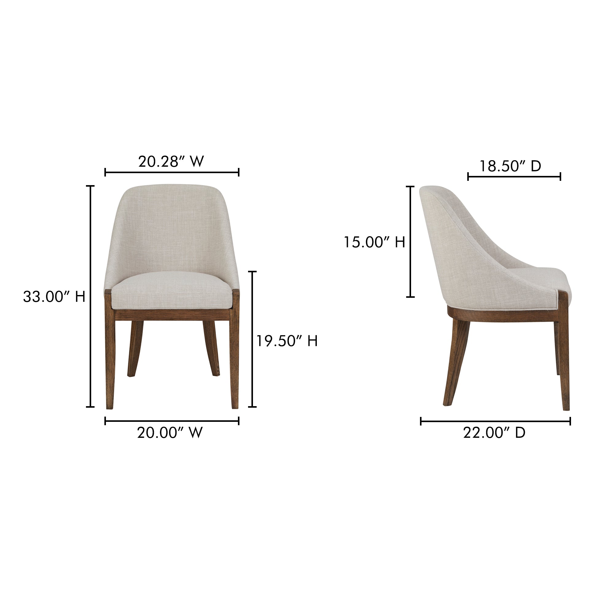 Edward Dining Chair Heather Beige - Central Designs