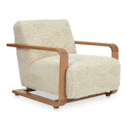 Eckersley Lounge Chair Cream Faux Fur - Central Designs