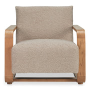 Eckersley Lounge Chair Beige Faux Shearling - Central Designs