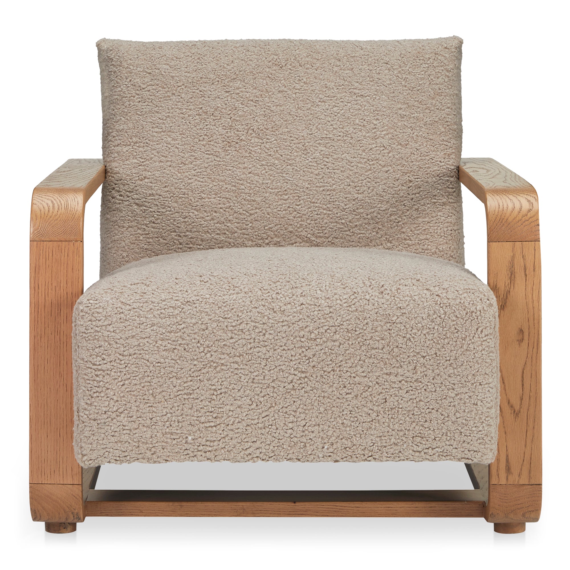 Eckersley Lounge Chair Beige Faux Shearling - Central Designs