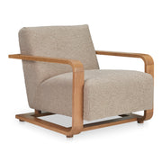 Eckersley Lounge Chair Beige Faux Shearling - Central Designs