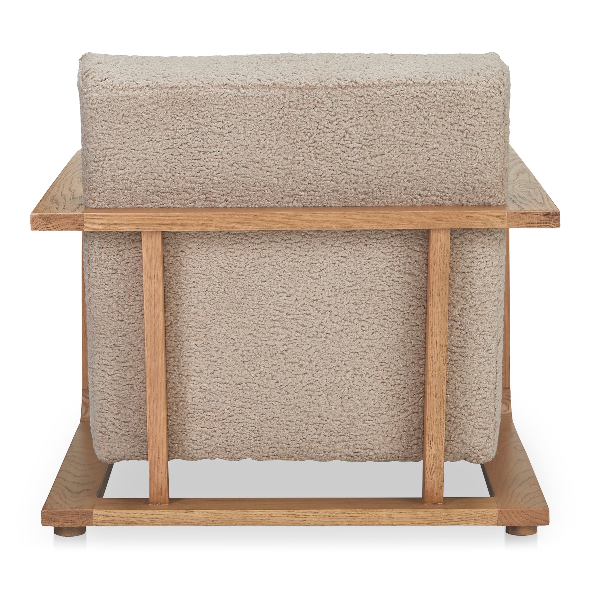 Eckersley Lounge Chair Beige Faux Shearling - Central Designs