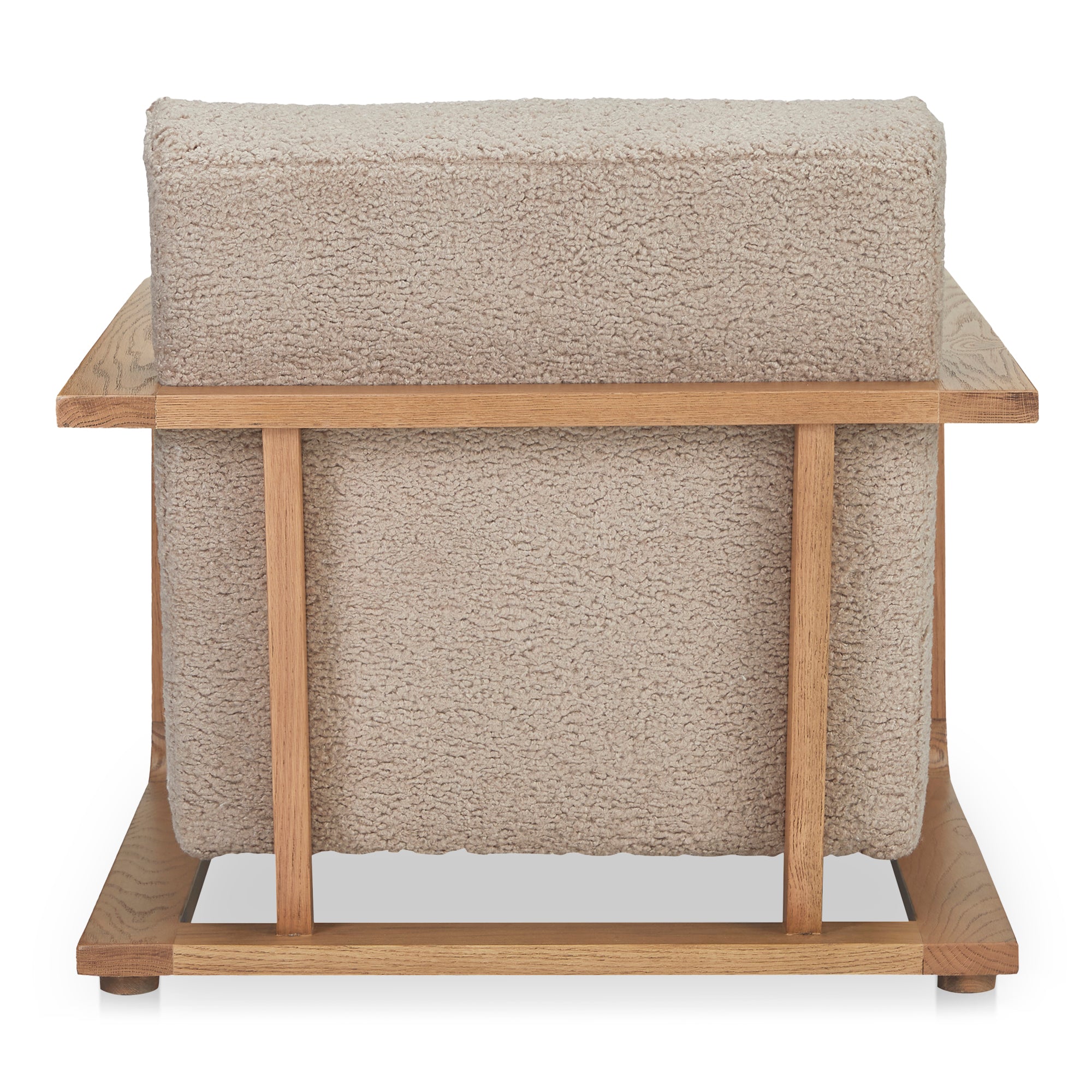 Eckersley Lounge Chair Beige Faux Shearling - Central Designs