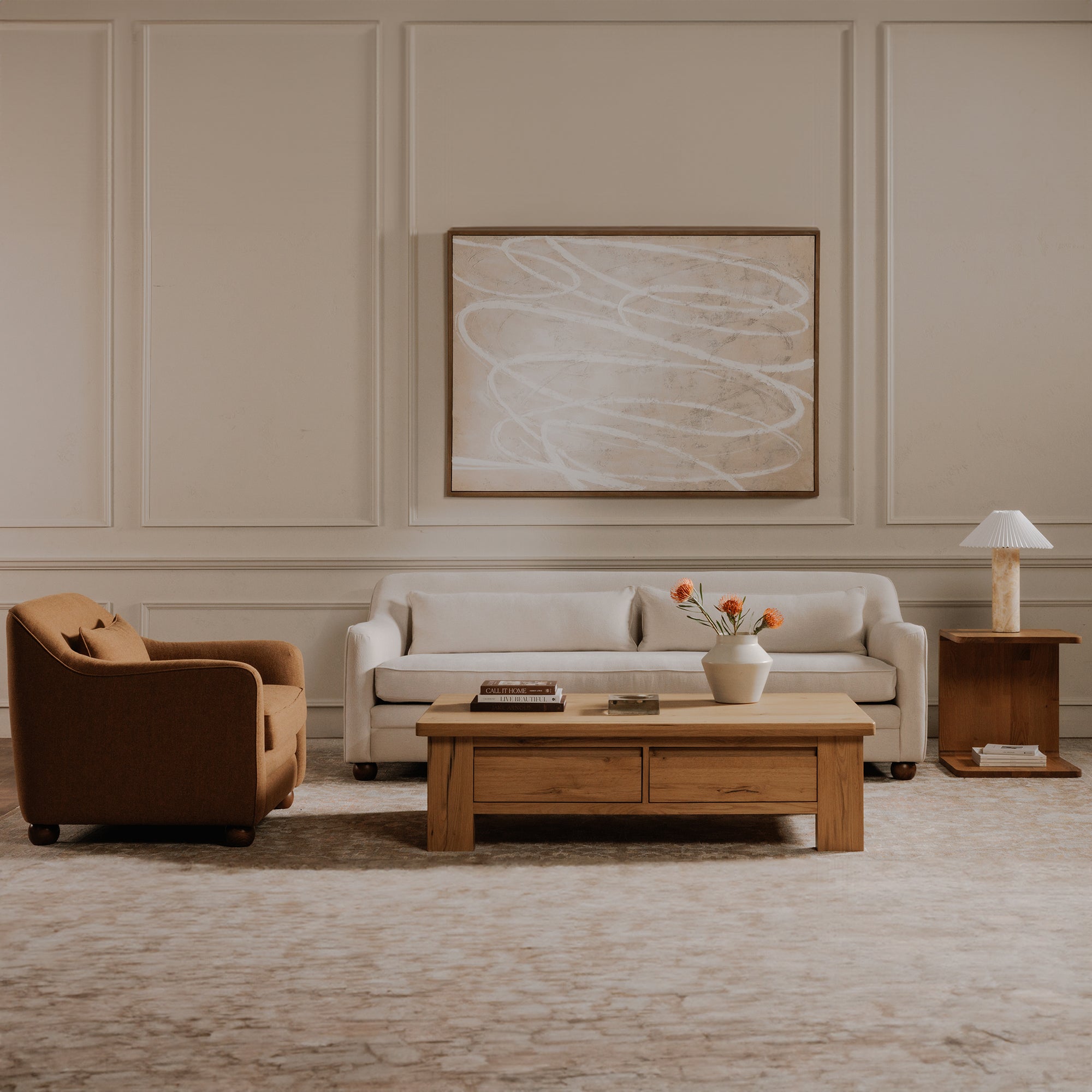 Amira Accent Chair Rust