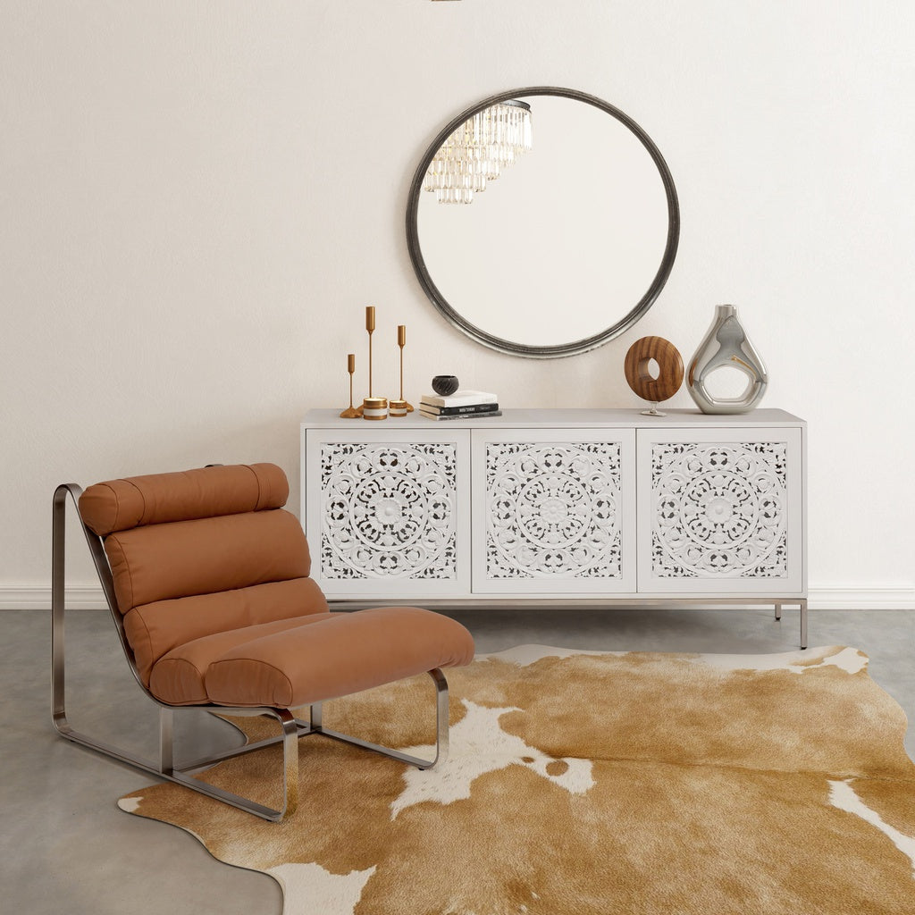 Elements - Samar Round Mirror - 39"Dia. - Raw Bronze