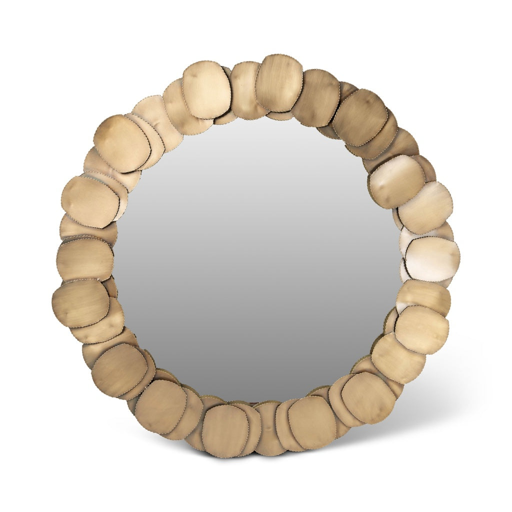 Elements - Suri - Mirror - 43"Dia. - Antique Brass