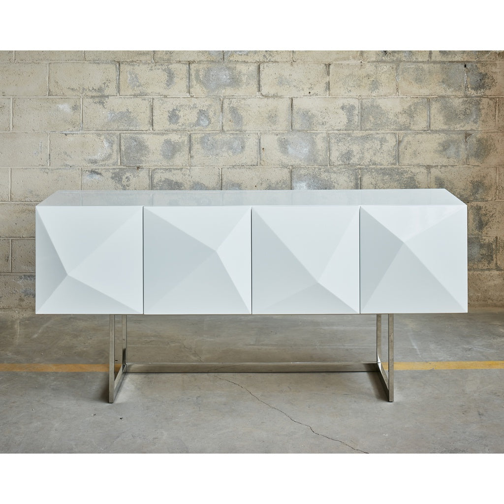 IE Series - Cube Buffet - High Gloss White