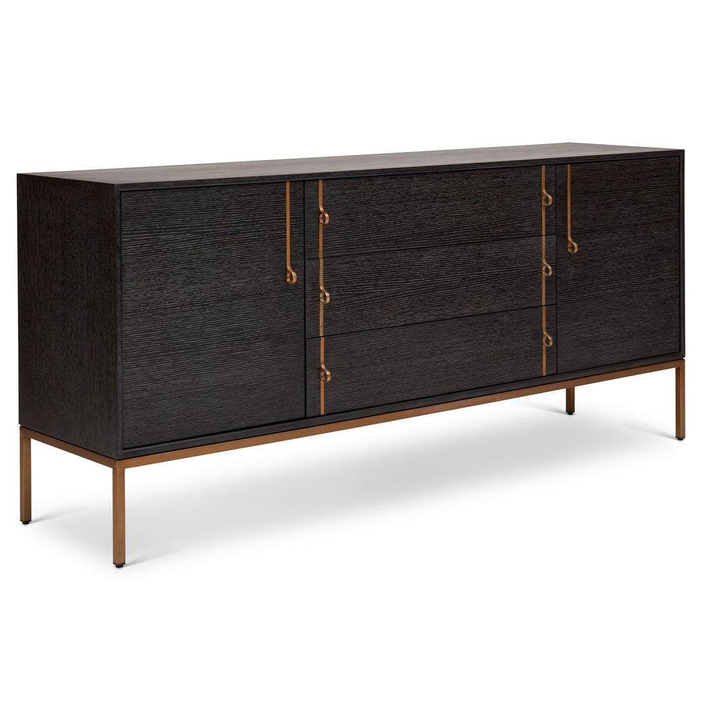 IE Series - Holly Buffet - Charcoal - Brass Base