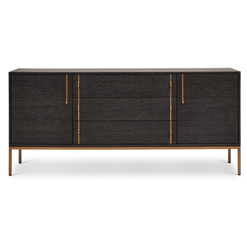 IE Series - Holly Buffet - Charcoal - Brass Base