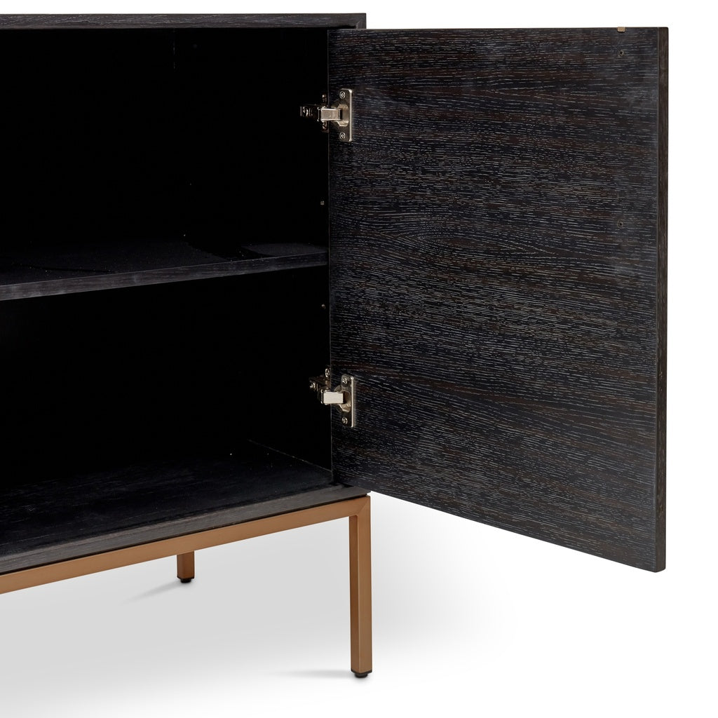 IE Series - Holly Buffet - Charcoal - Brass Base