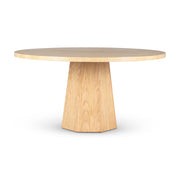 IE Series - Kaia Round Dining Table - White Oak Frame