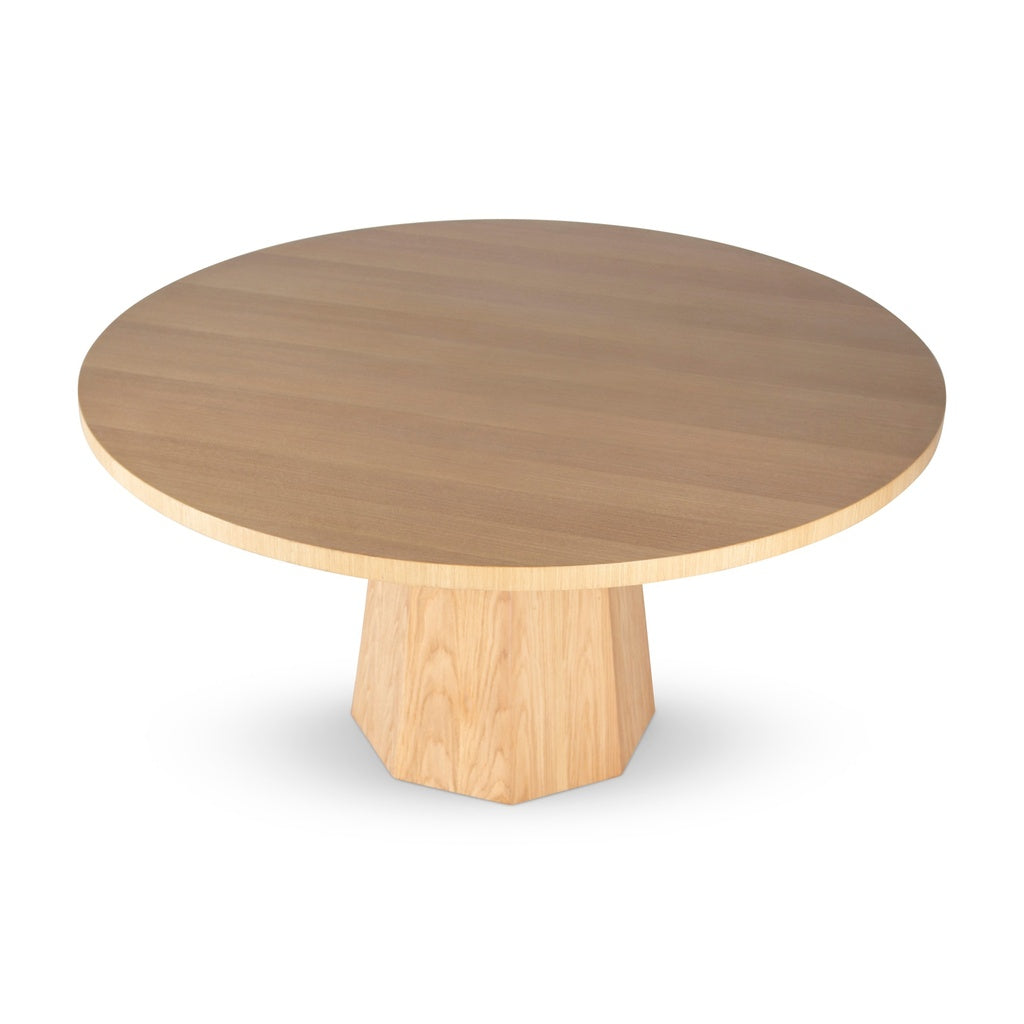 IE Series - Kaia Round Dining Table - White Oak Frame