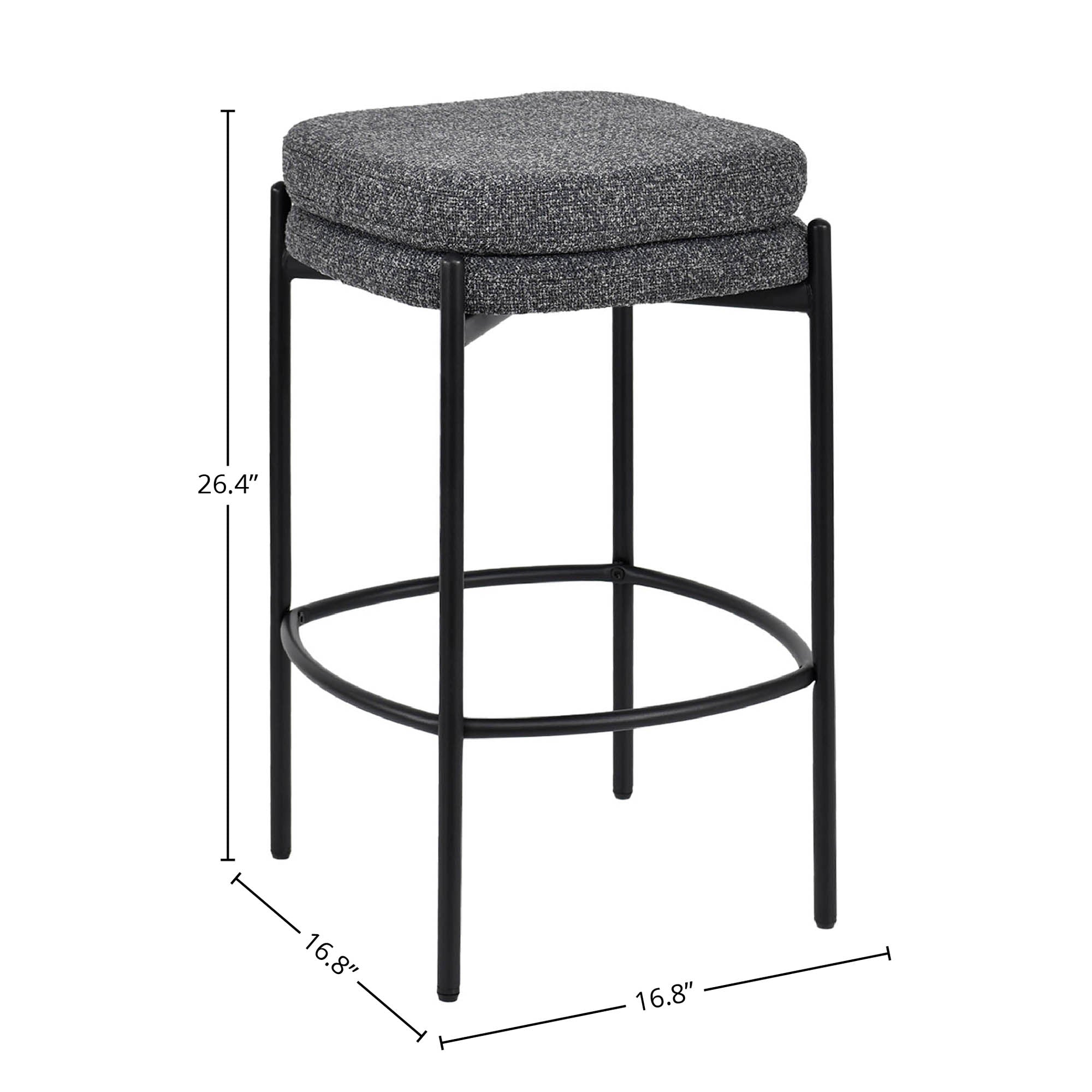Nina Counter Stool - Chunky Grey