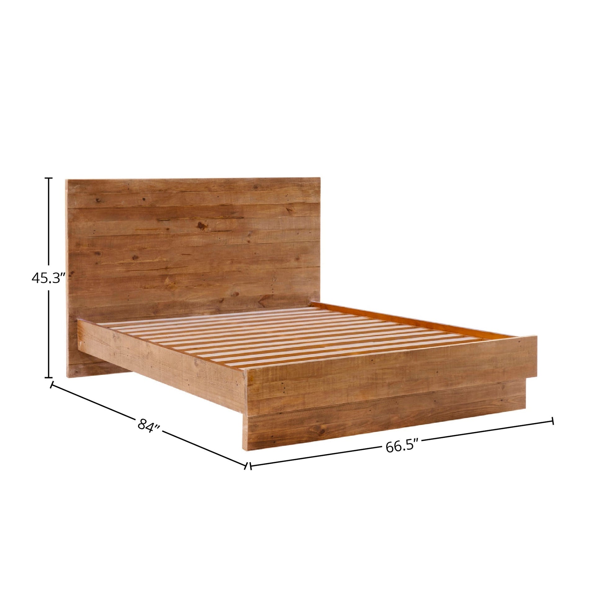 Nevada Queen Bed - Dark Driftwood - Central Designs