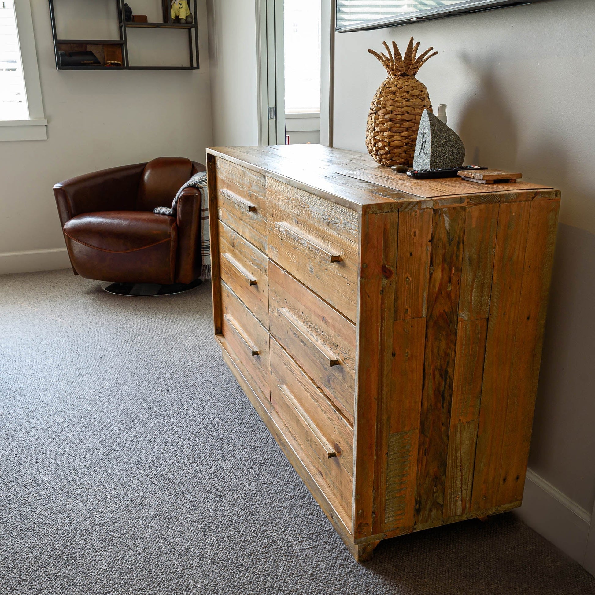 Nevada 6 Drawer Dresser - Dark Driftwood - Central Designs