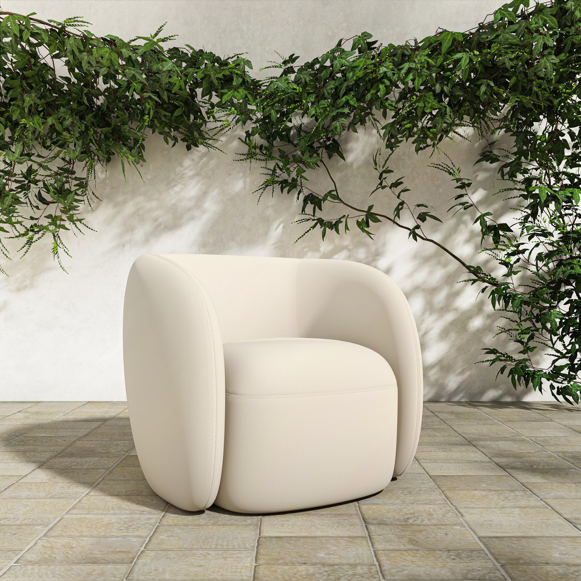 Rae Outdoor Accent Chair Cream - Central Designs