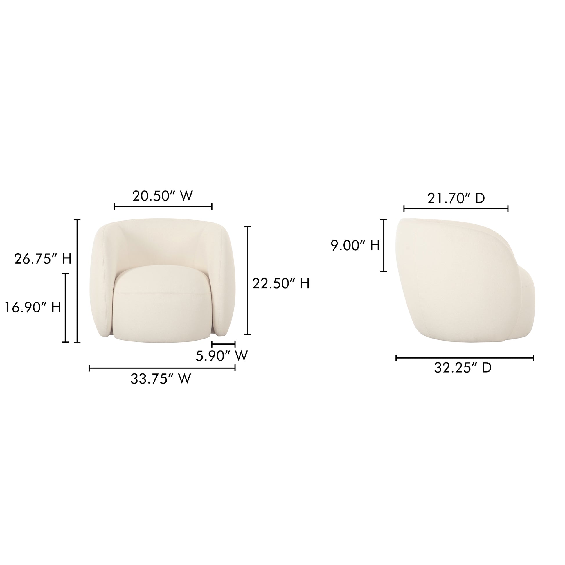 Rae Outdoor Accent Chair Cream - Central Designs