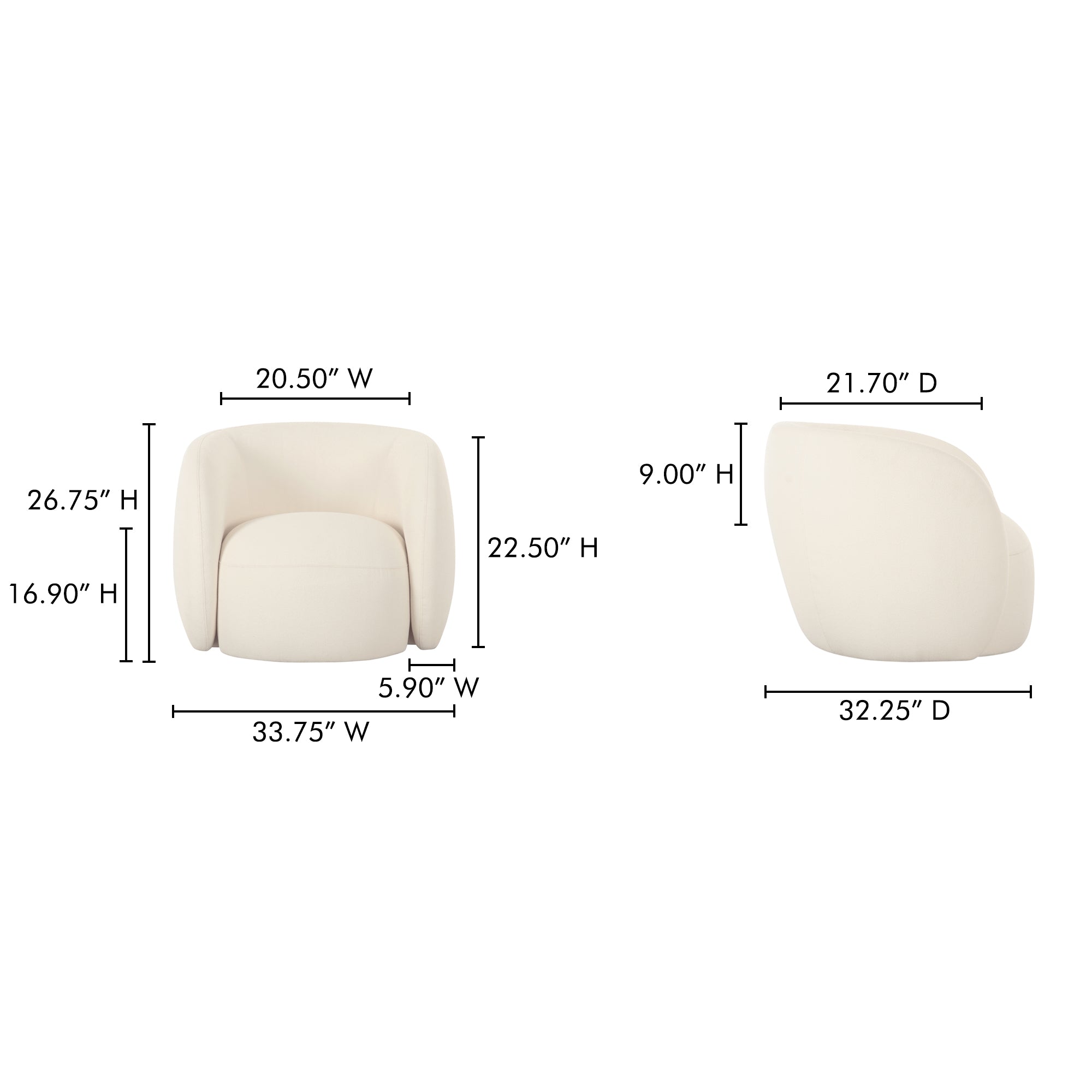 Rae Outdoor Accent Chair Cream - Central Designs