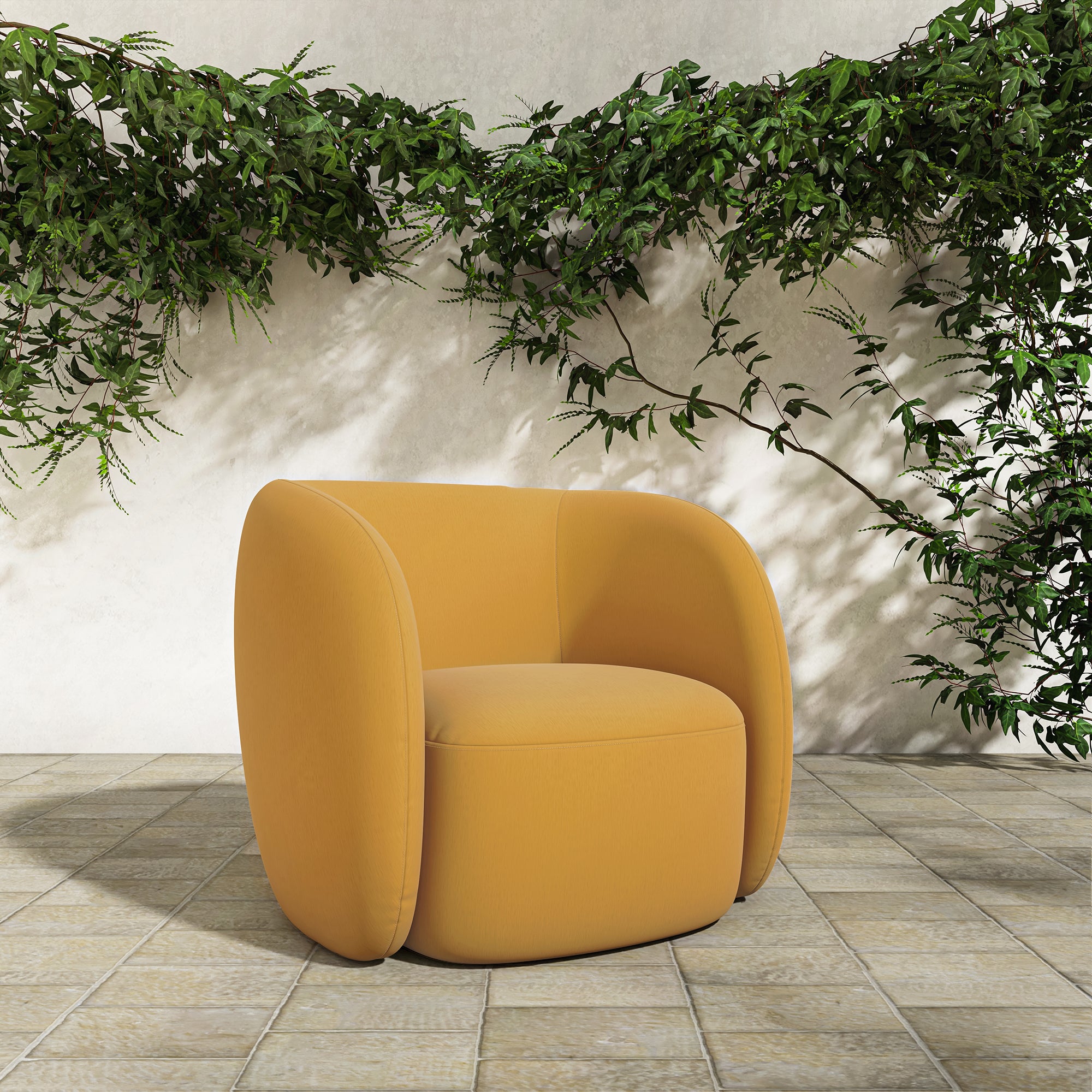 Rae Outdoor Accent Chair Deep Yellow - Central Designs
