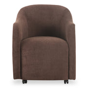 Drava Rolling Dining Chair Dark Brown - Central Designs