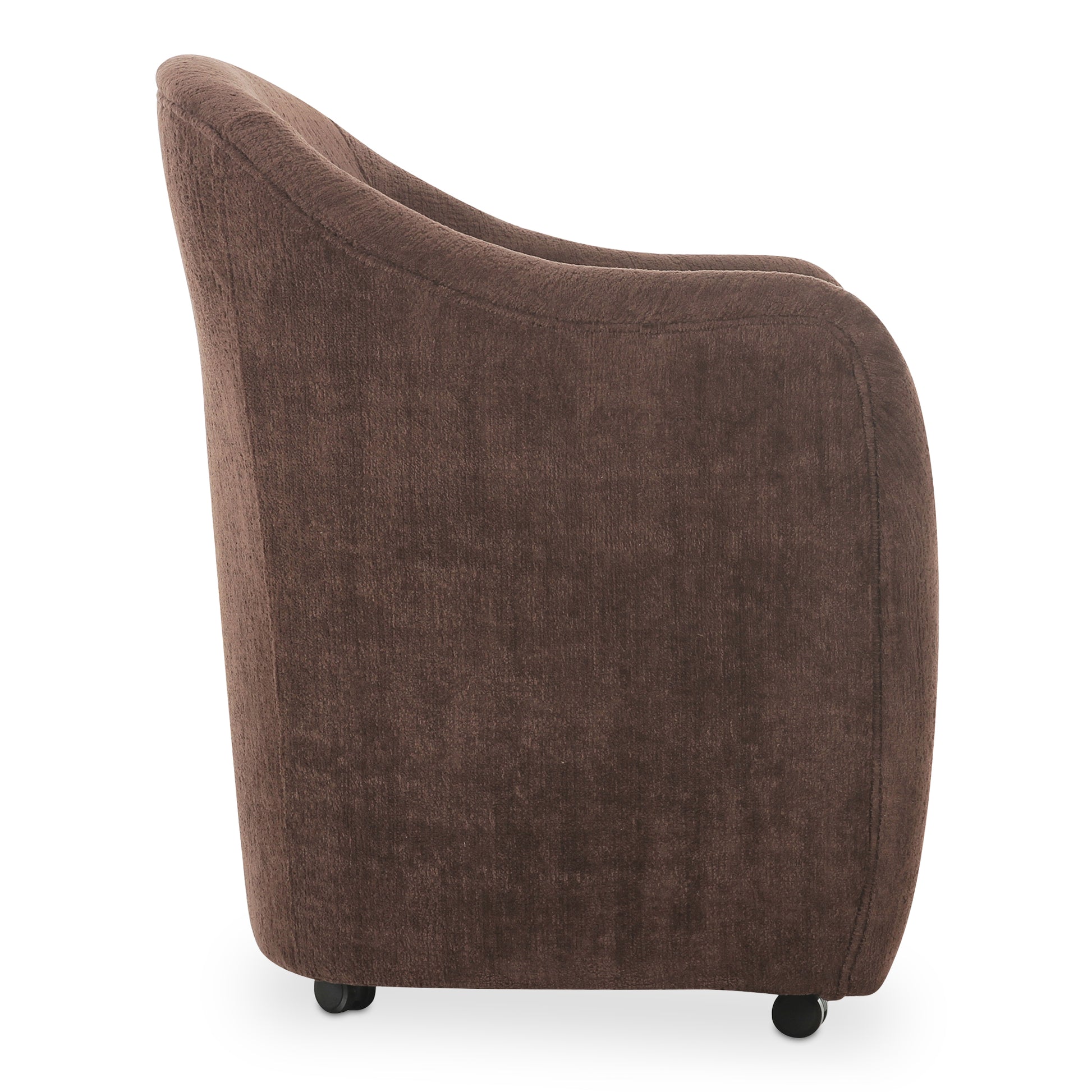 Drava Rolling Dining Chair Dark Brown - Central Designs