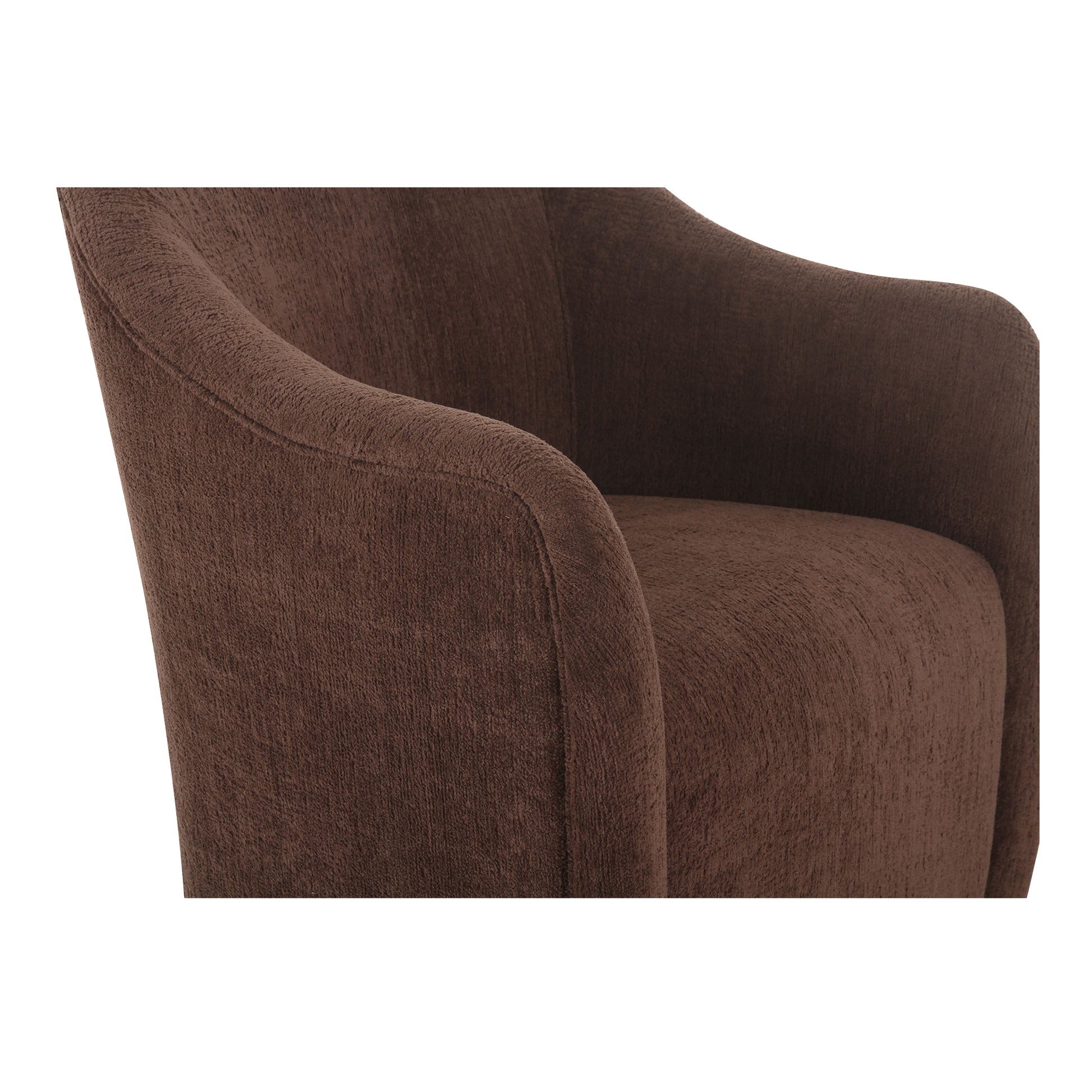 Drava Rolling Dining Chair Dark Brown - Central Designs