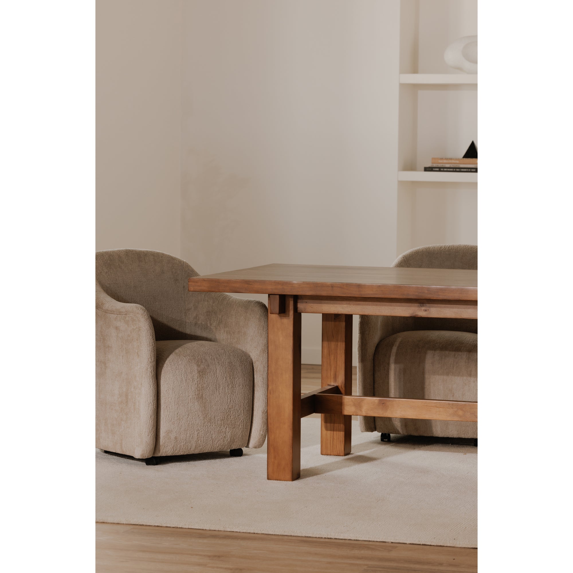 Drava Rolling Dining Chair Beige - Central Designs