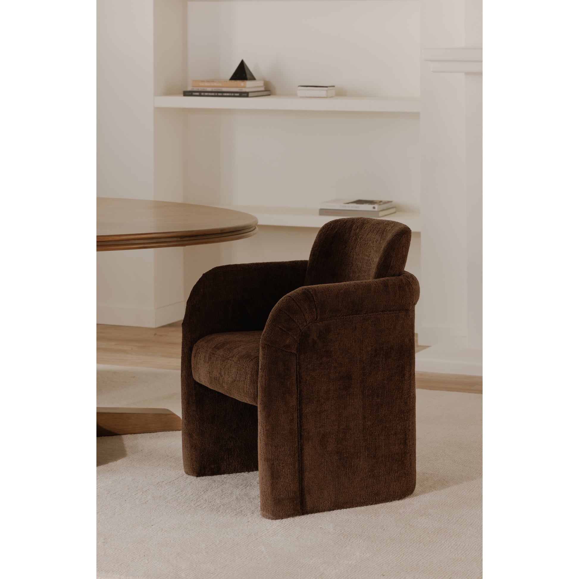 Mesto Rolling Dining Chair Dark Brown - Central Designs